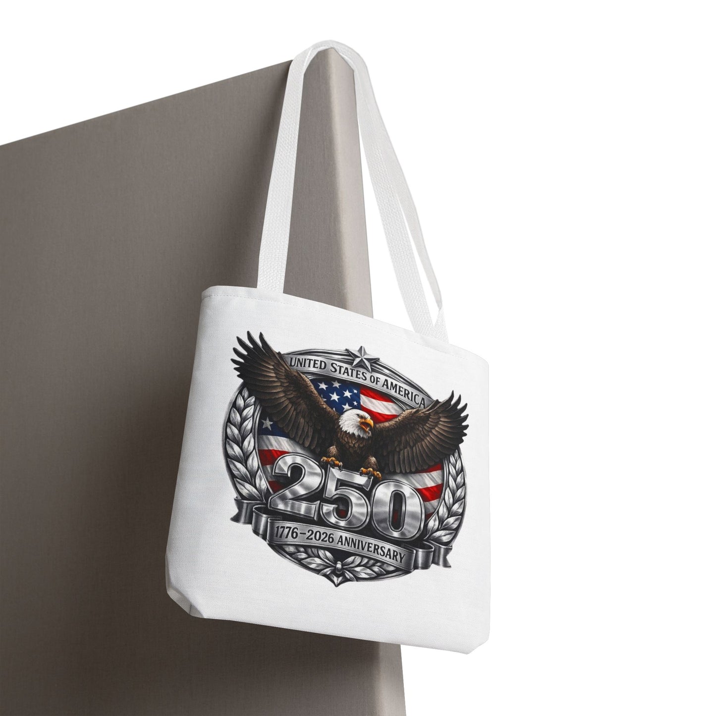 #250 Patriotic Bald Eagle 250 United States Emblem Tote Bag