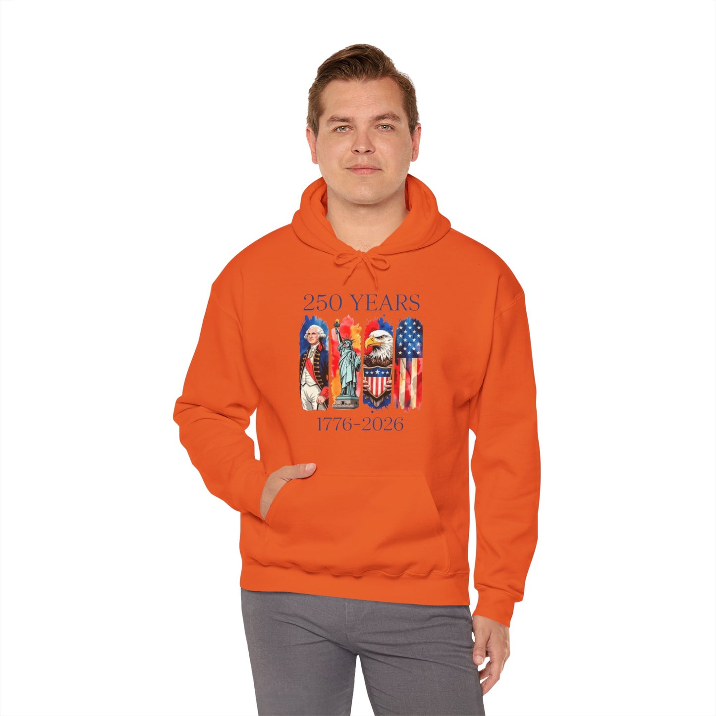 #250 250 Years American History Celebration 1776–2026 Patriotic Hoodie