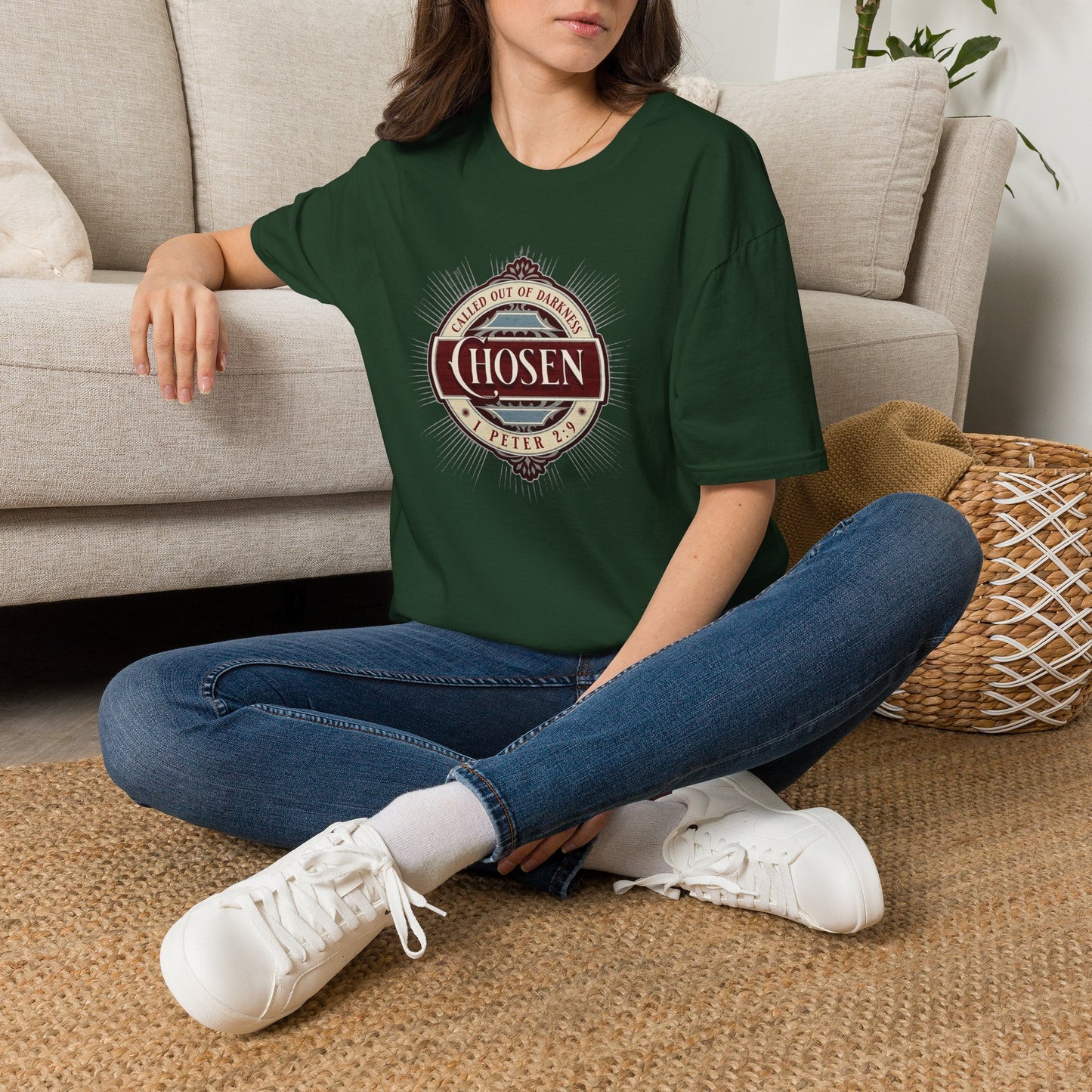 Chosen Graphic T-Shirt — "Called Out of Darkness" Faith Tee