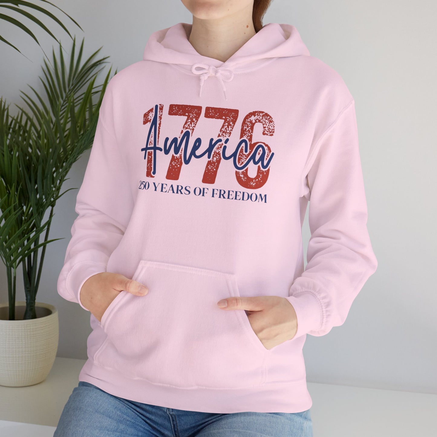 #250 1776 America: 250 Years of Freedom' Patriotic Independence Day Hoodie