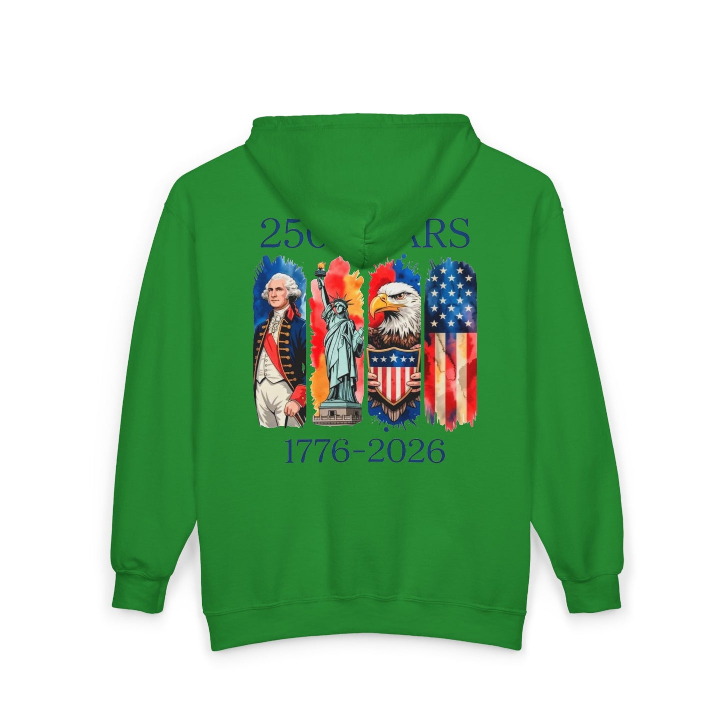 #250 250 Years American History Celebration 1776–2026 Patriotic Zip Hoodie