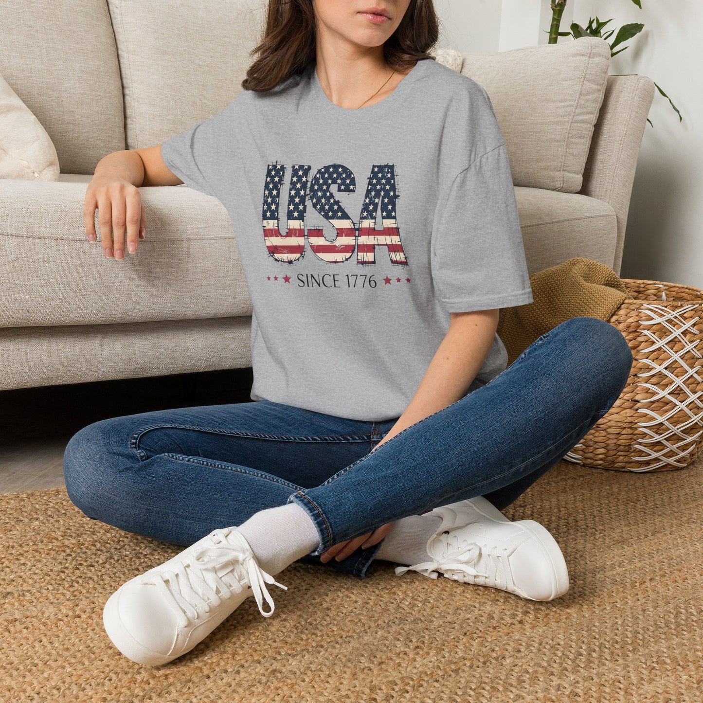 #250 USA Flag "USA Since 1776" Patriotic T-Shirt