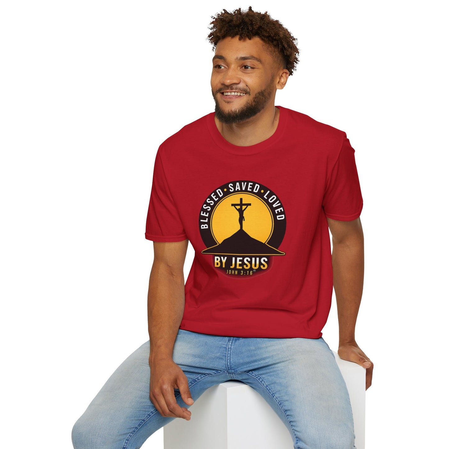Blessed • Saved • Loved by Jesus T-Shirt — Christian Faith Tee