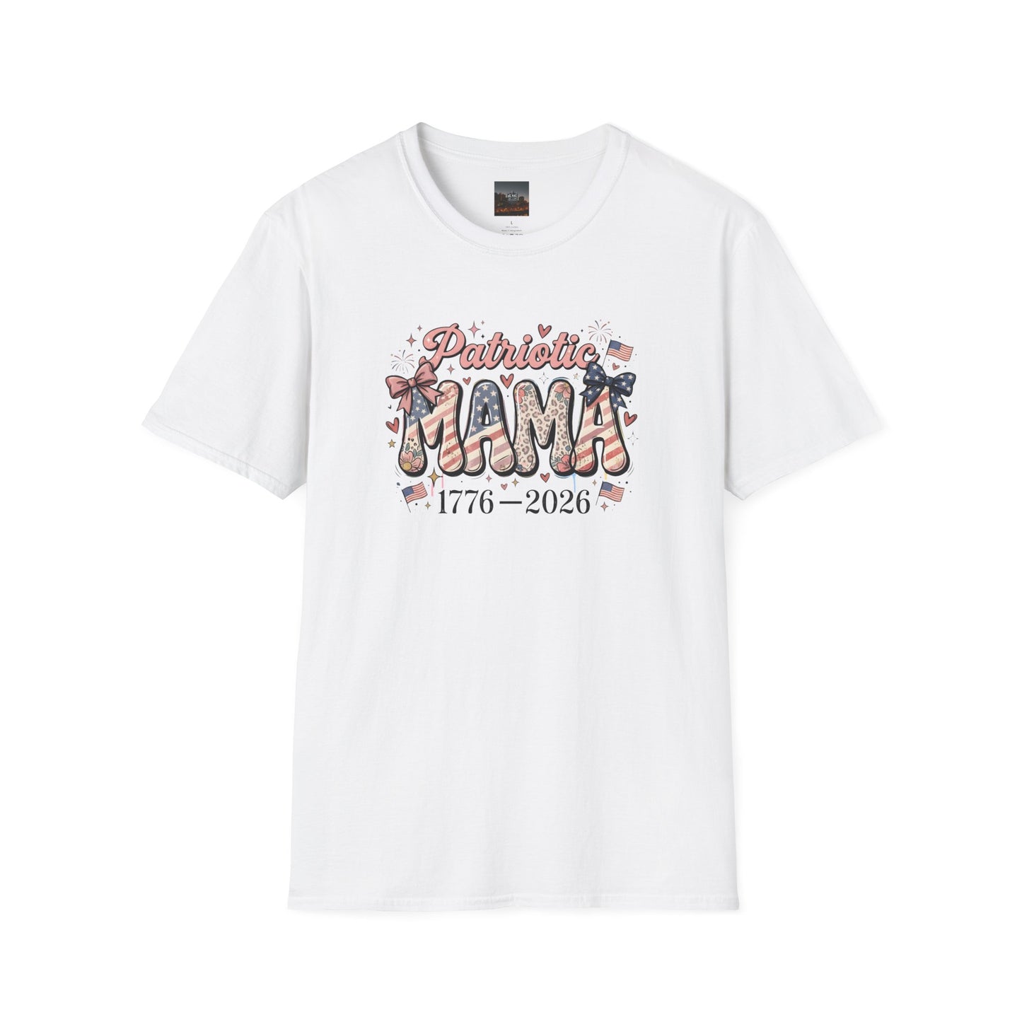 #250 Patriotic Mama 1776–2026 American Flag T-Shirt