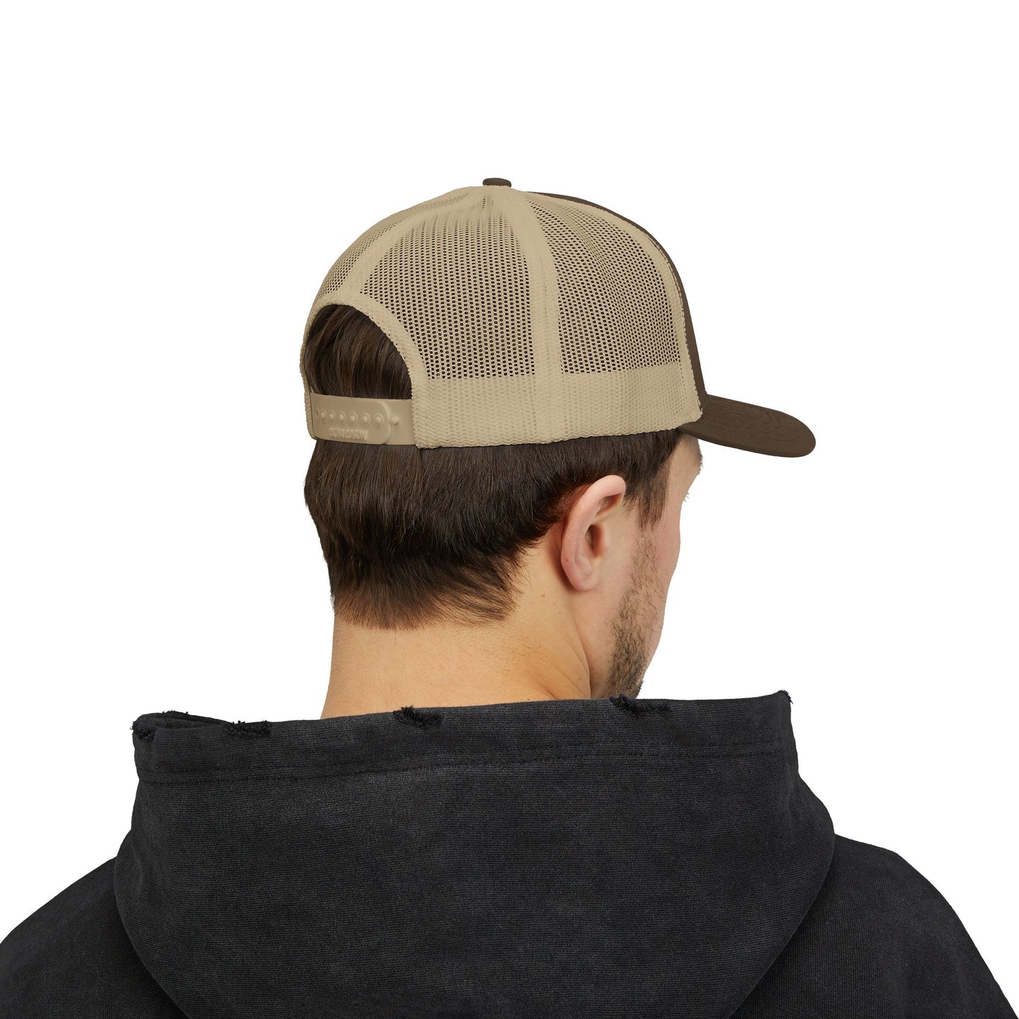 Pick Jesus Guitar Pick Snapback Trucker Cap Christian Guitar Pick Design (Romans 10:13)