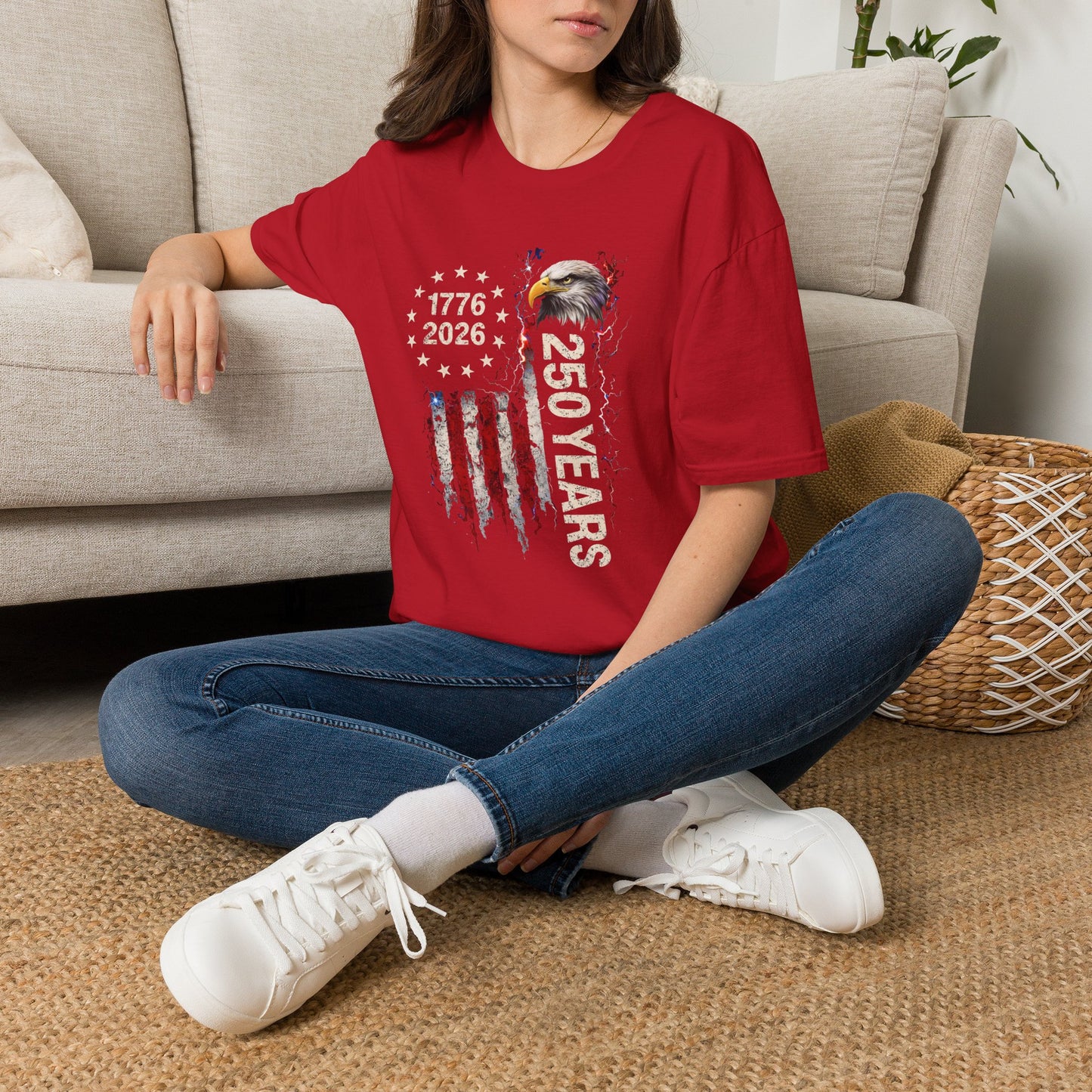 #250 1776-2026 250 Years USA Bicentennial Eagle T-Shirt