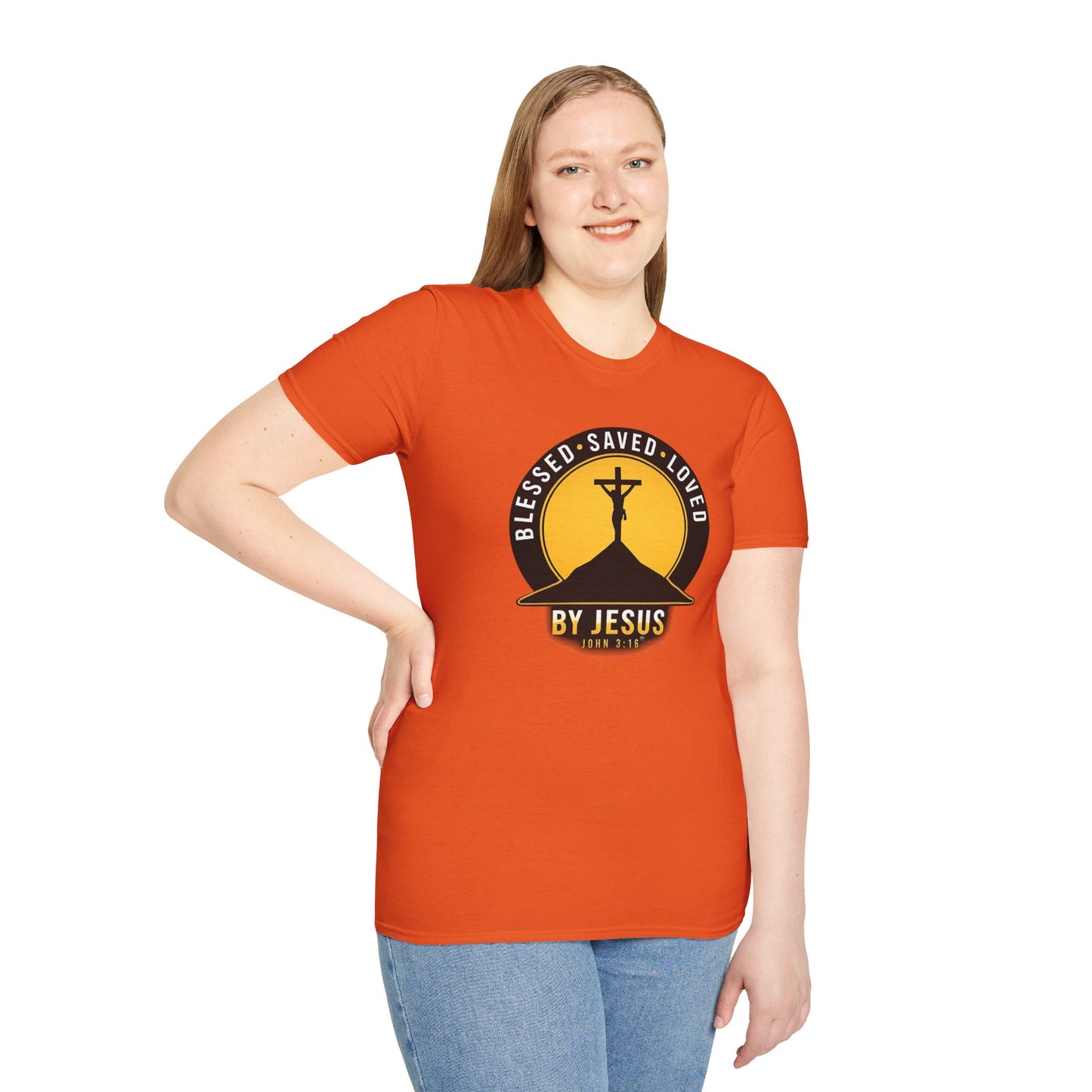 Blessed • Saved • Loved by Jesus T-Shirt — Christian Faith Tee