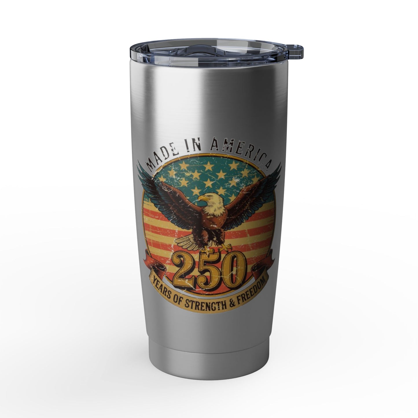 #250 Made in America Eagle 250th Anniversary Patriotic Vagabond 20oz Tumbler Stainless Travel Cup