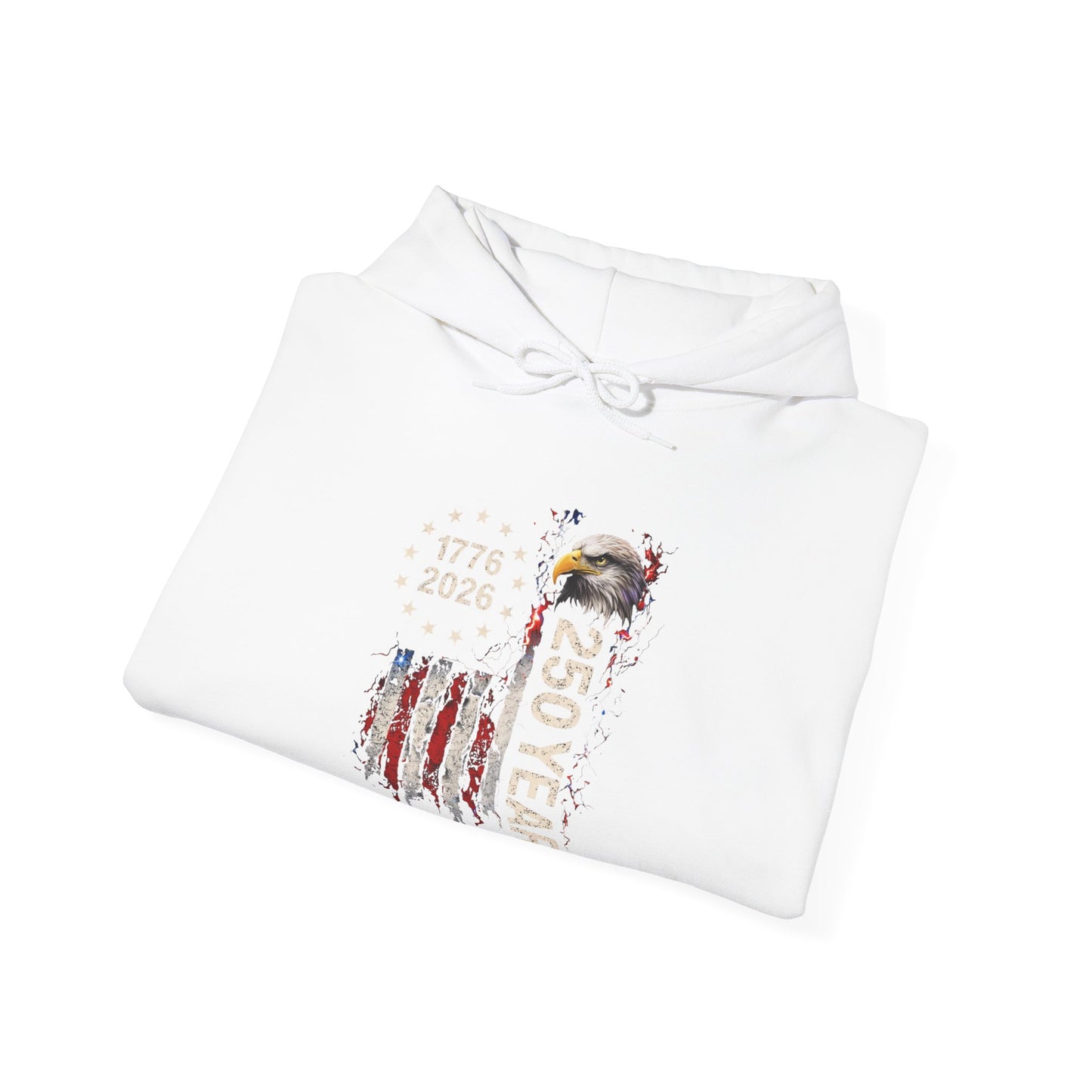 #250 1776-2026 250 Years USA Bicentennial Eagle Hoodie