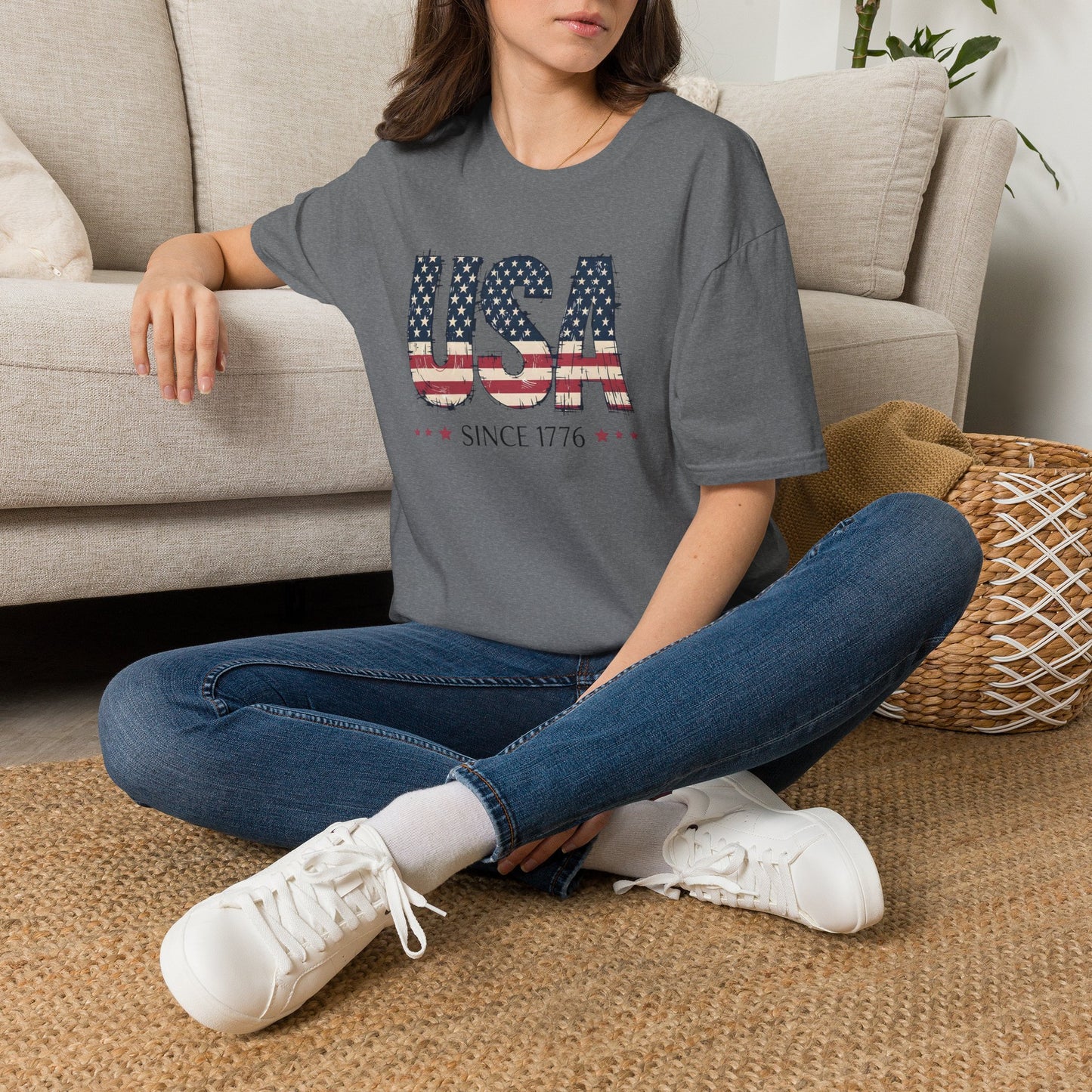 #250 USA Flag "USA Since 1776" Patriotic T-Shirt