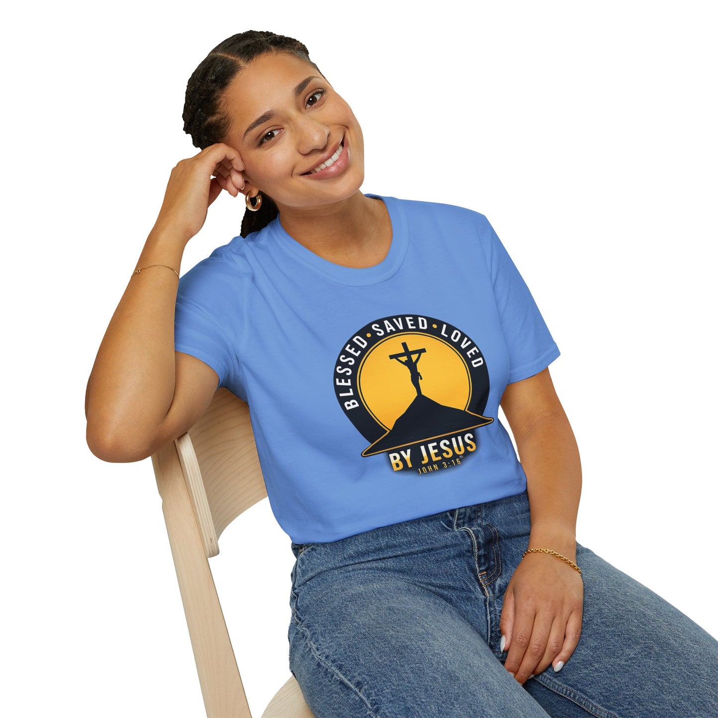 Blessed • Saved • Loved by Jesus T-Shirt — Christian Faith Tee