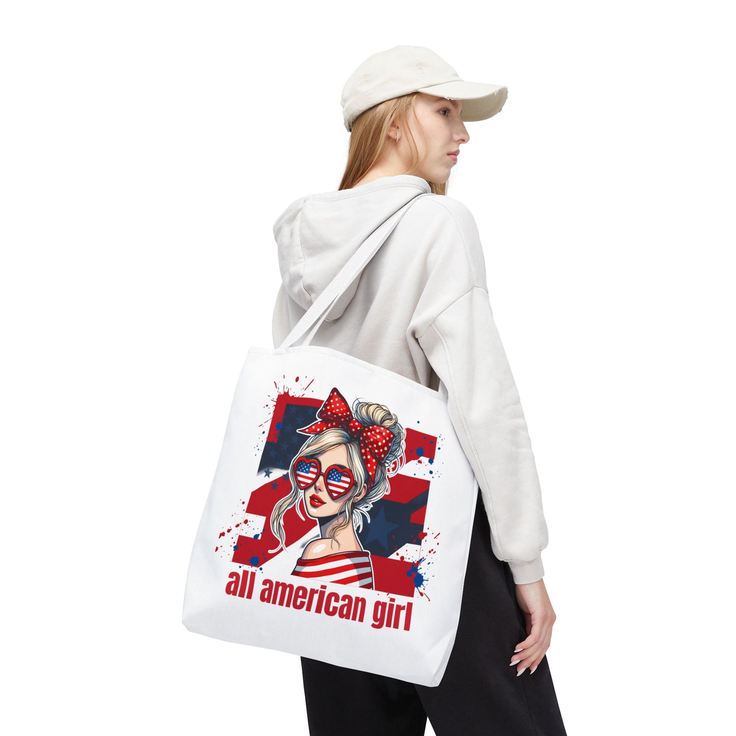 #250 All American Girl Patriotic Tote Bag