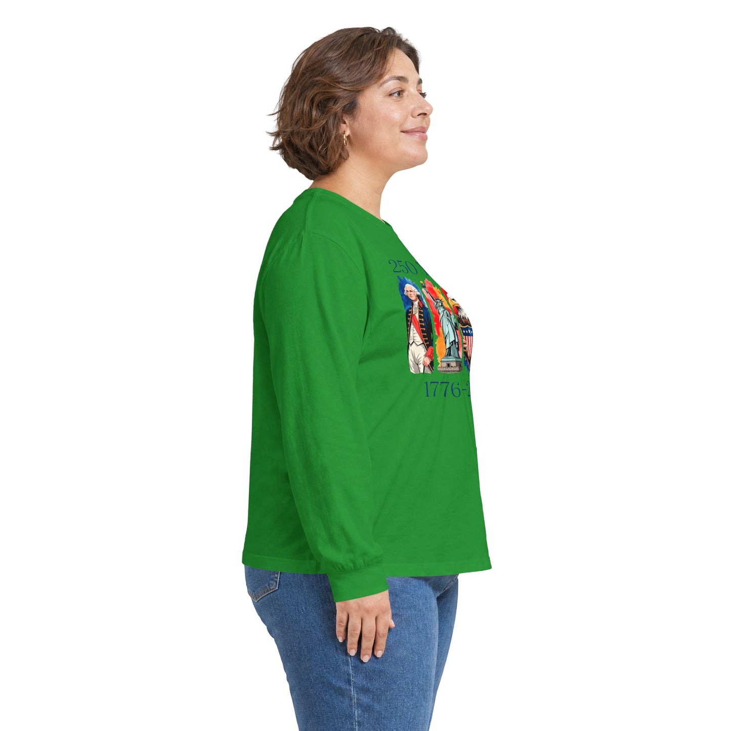 #250 250 Years American History Celebration 1776–2026 Patriotic Long Sleeve Tee