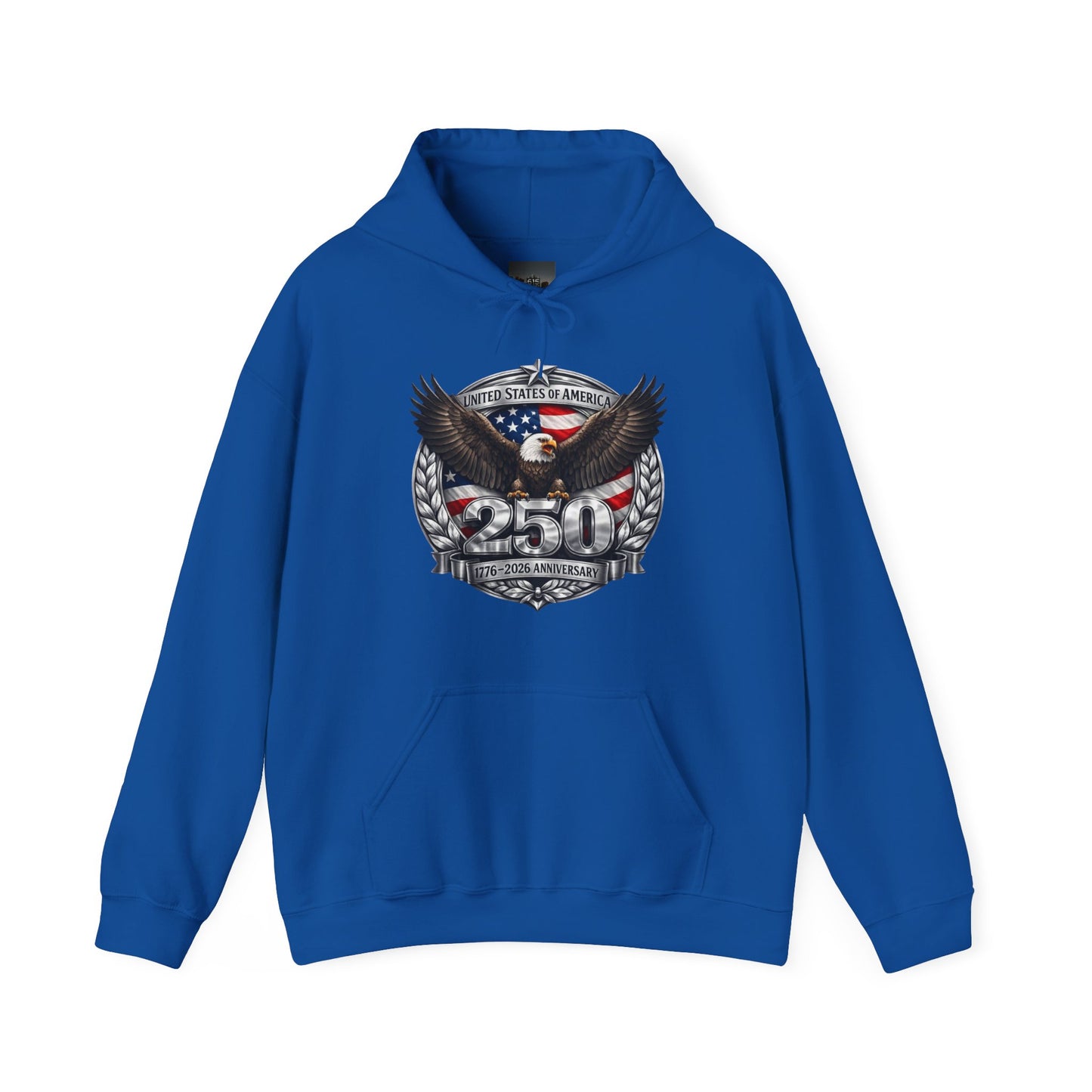 #250 Patriotic Bald Eagle 250 United States Emblem Hoodie