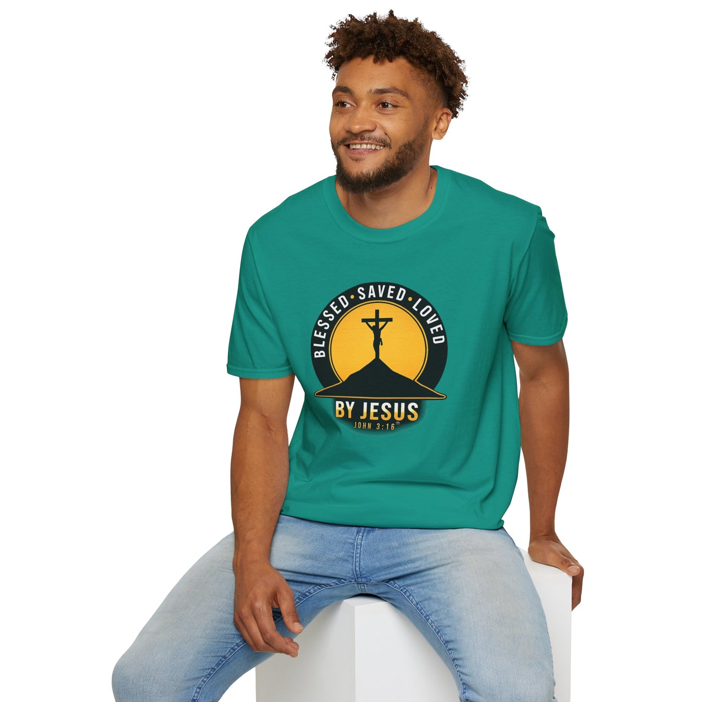 Blessed • Saved • Loved by Jesus T-Shirt — Christian Faith Tee