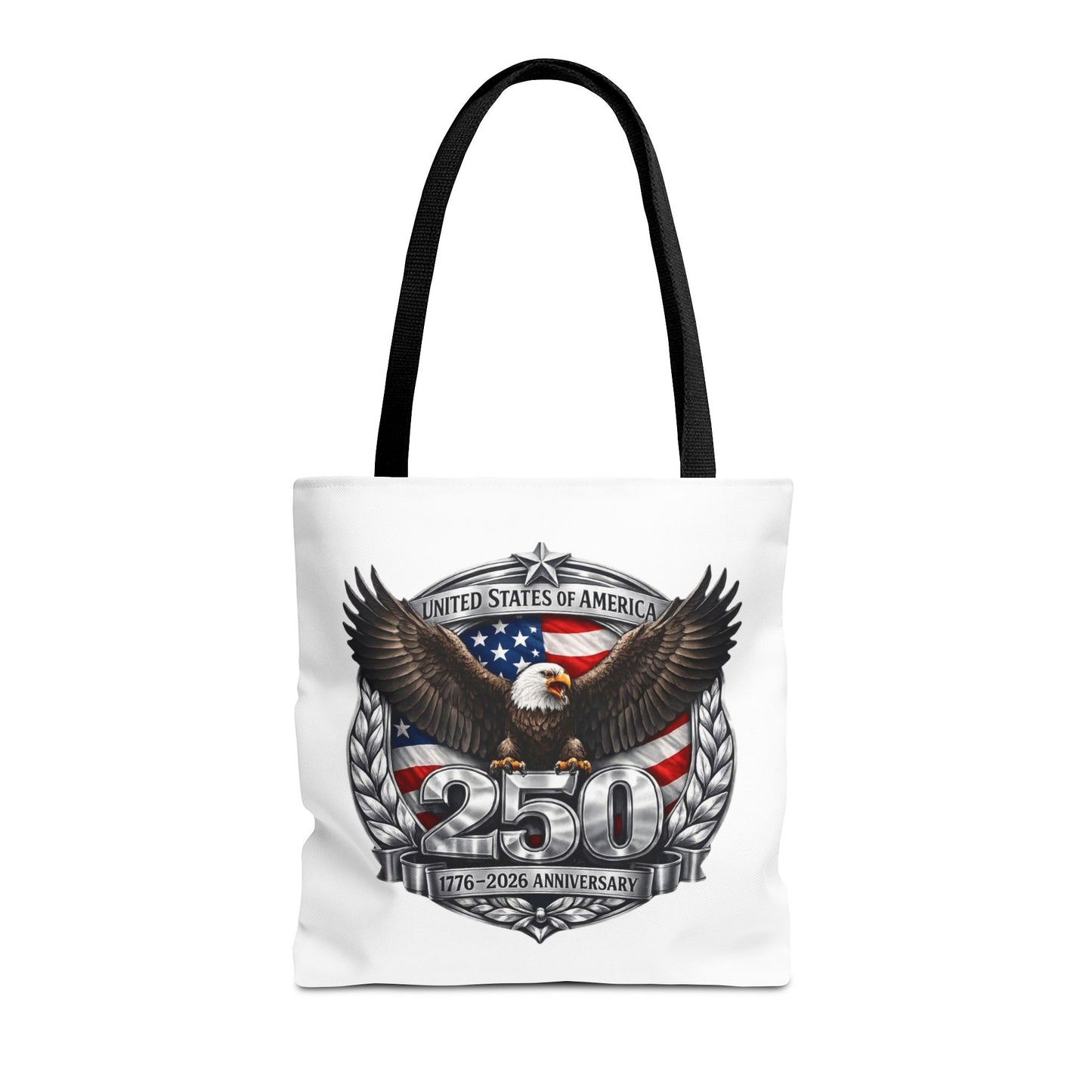#250 Patriotic Bald Eagle 250 United States Emblem Tote Bag