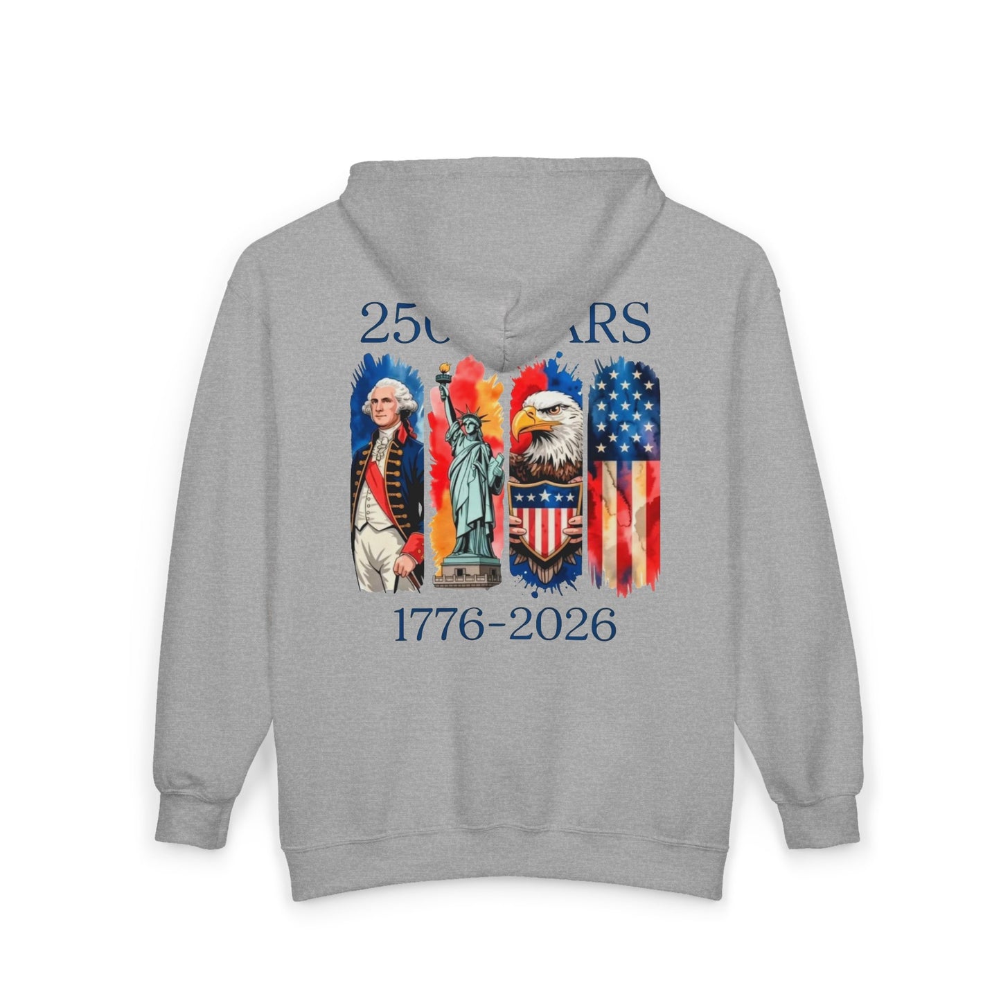 #250 250 Years American History Celebration 1776–2026 Patriotic Zip Hoodie