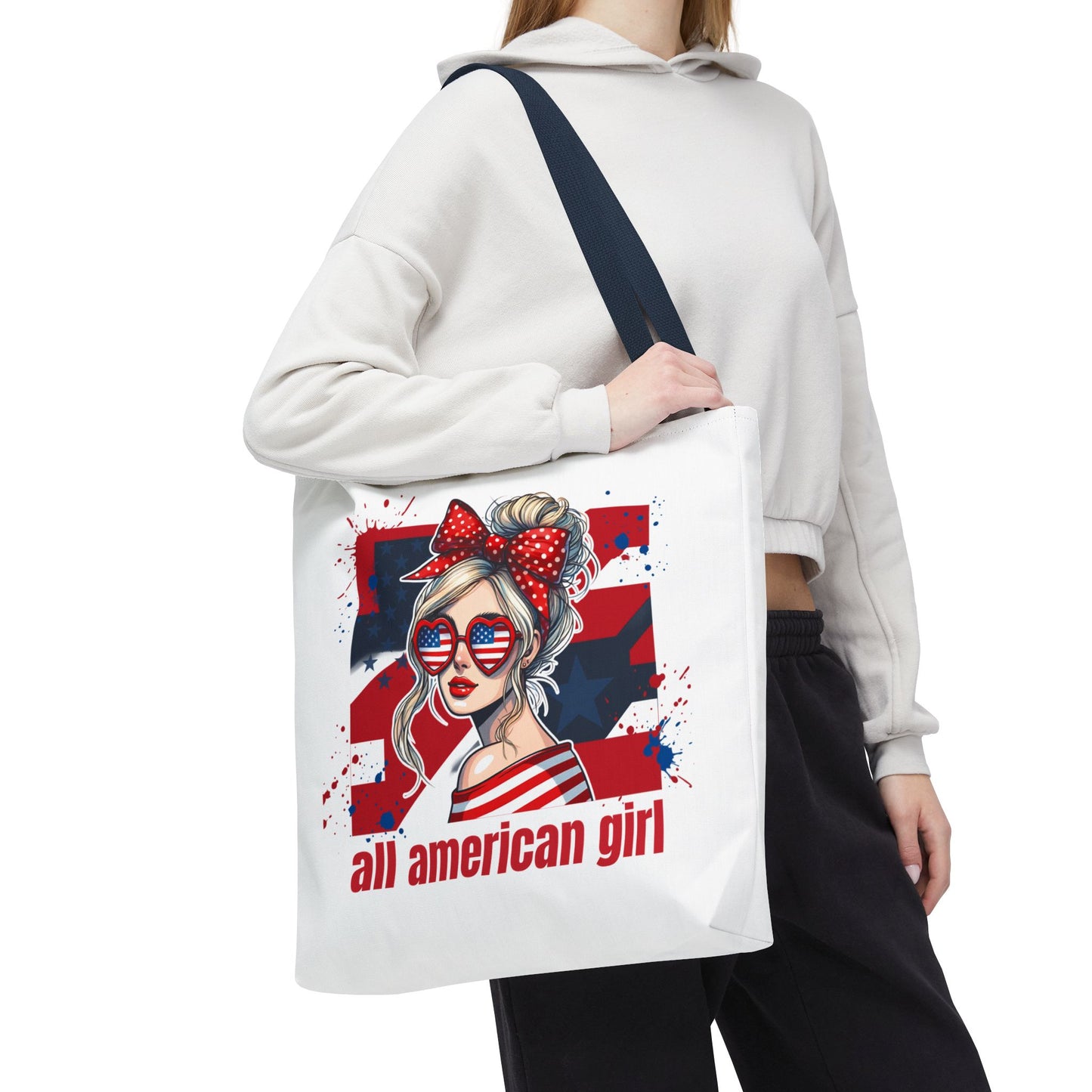 #250 All American Girl Patriotic Tote Bag