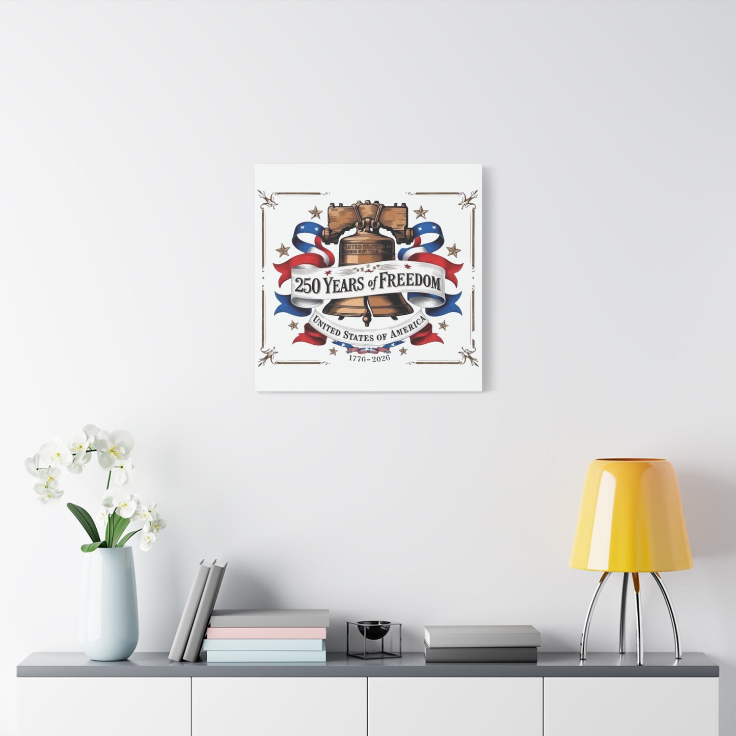 #250 250 Years of Freedom Liberty Bell Matte Canvas Wall Art