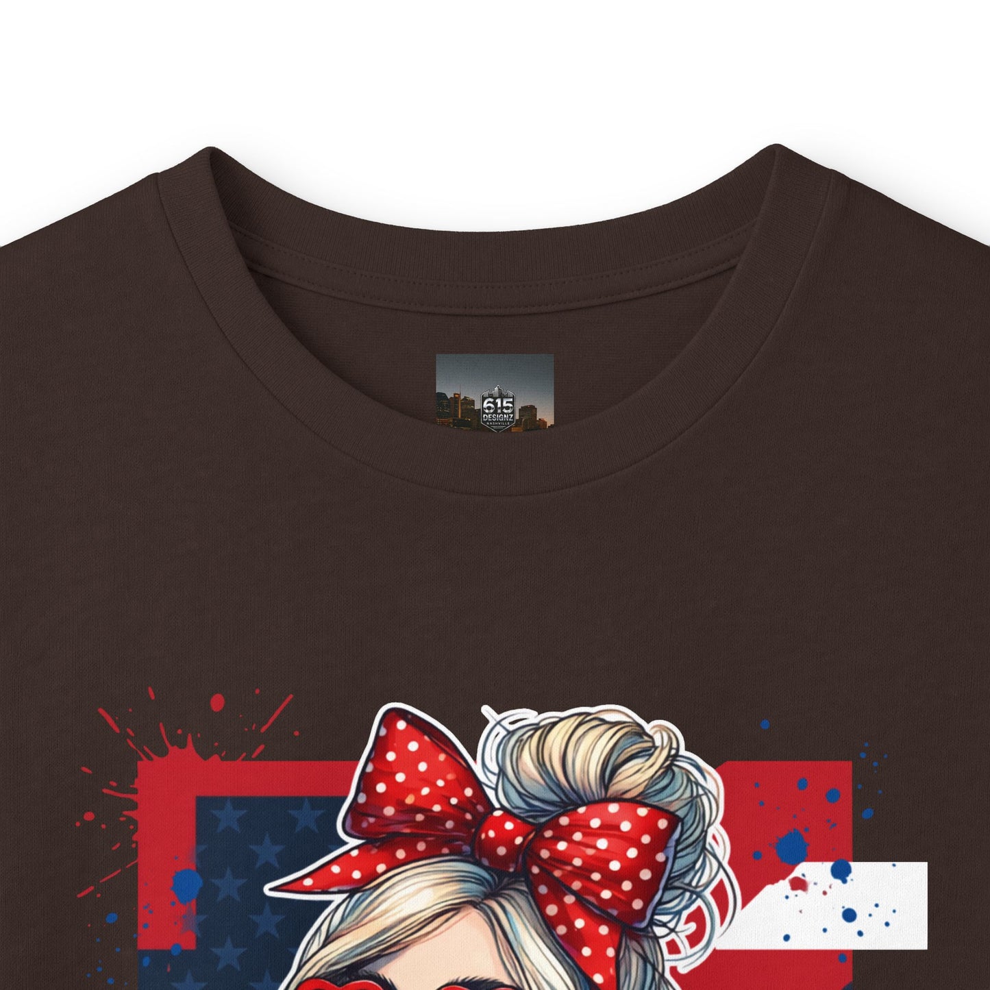 #250 All American Girl Patriotic Long Sleeve Tee