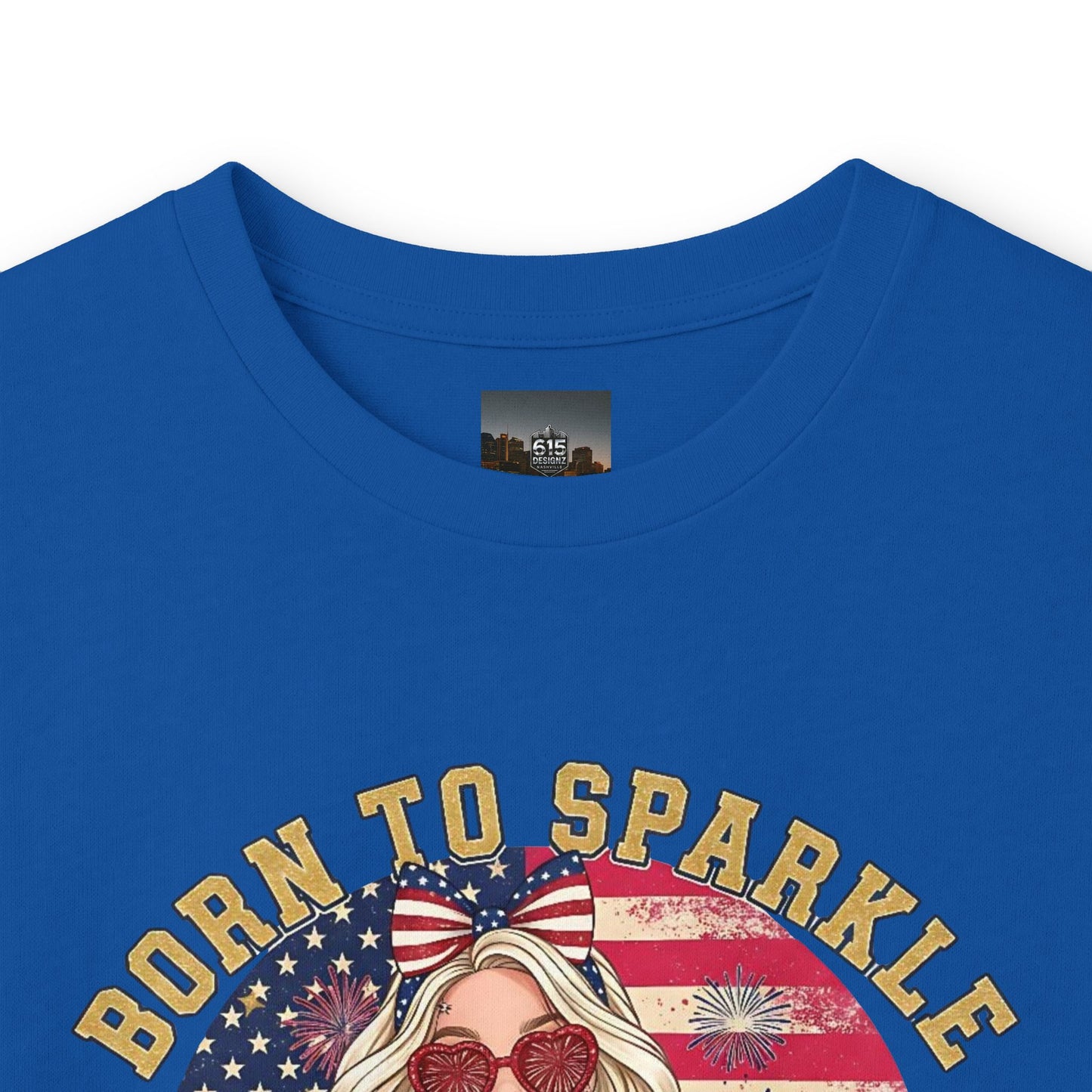 #250 "Born to Sparkle Since 1776" Patriotic Long Sleeve Tee