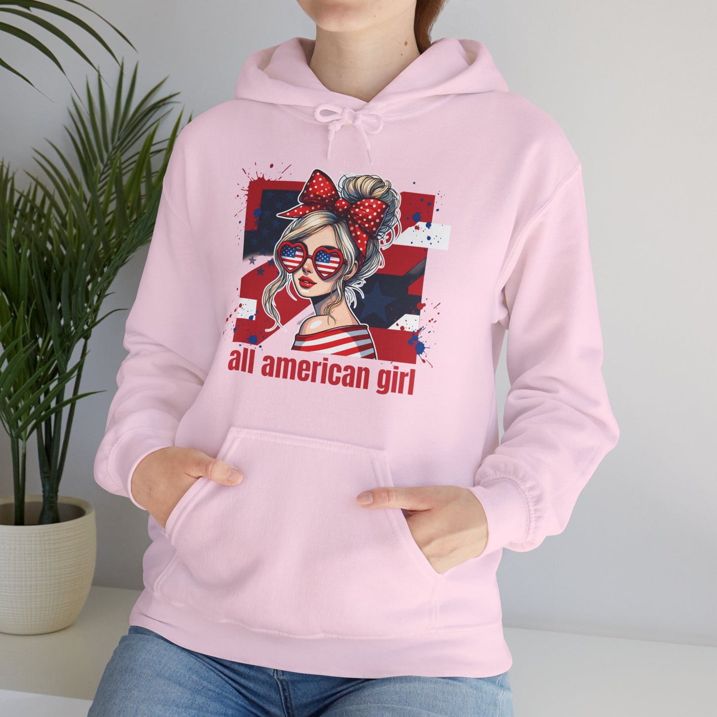 #250 All American Girl Patriotic Hoodie