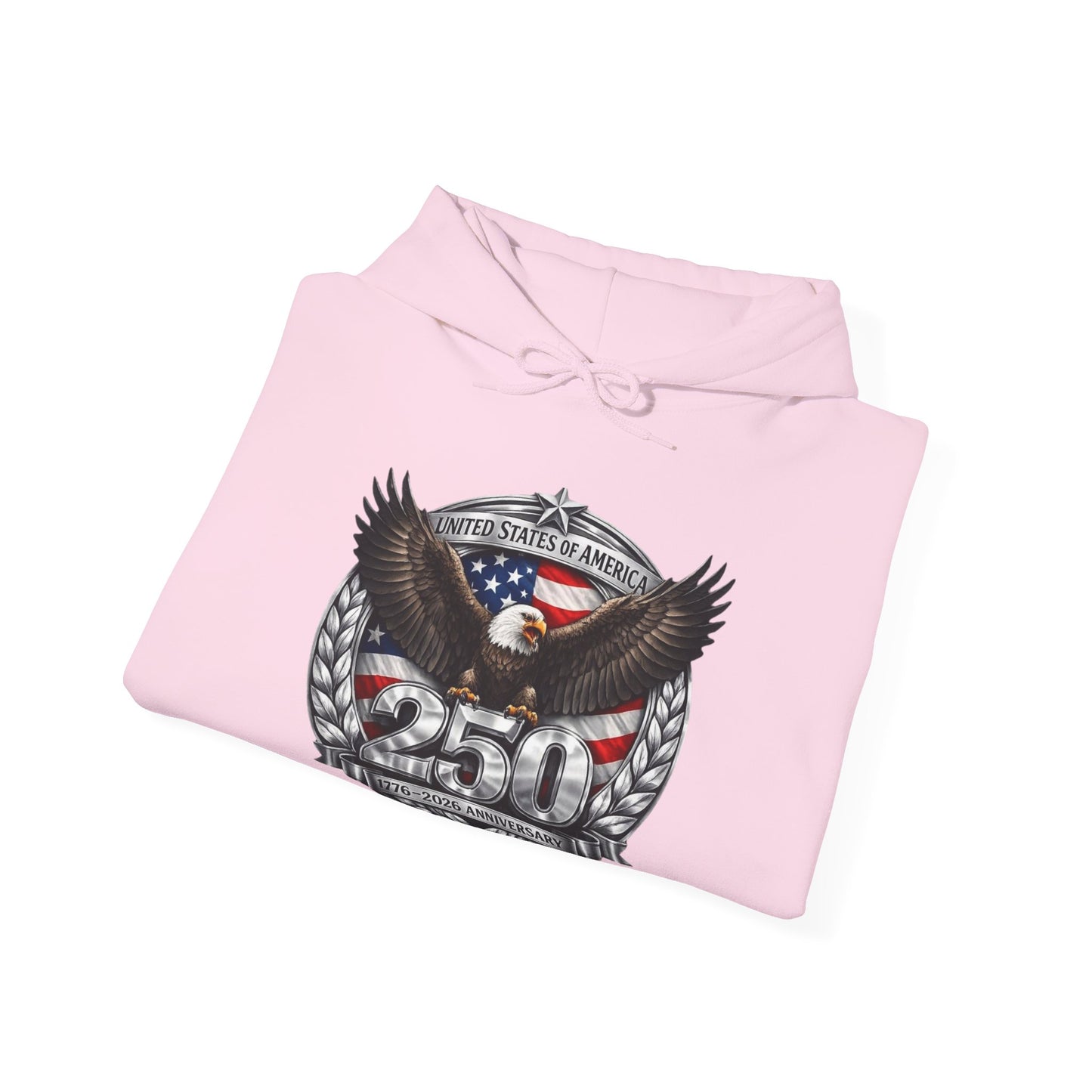 #250 Patriotic Bald Eagle 250 United States Emblem Hoodie