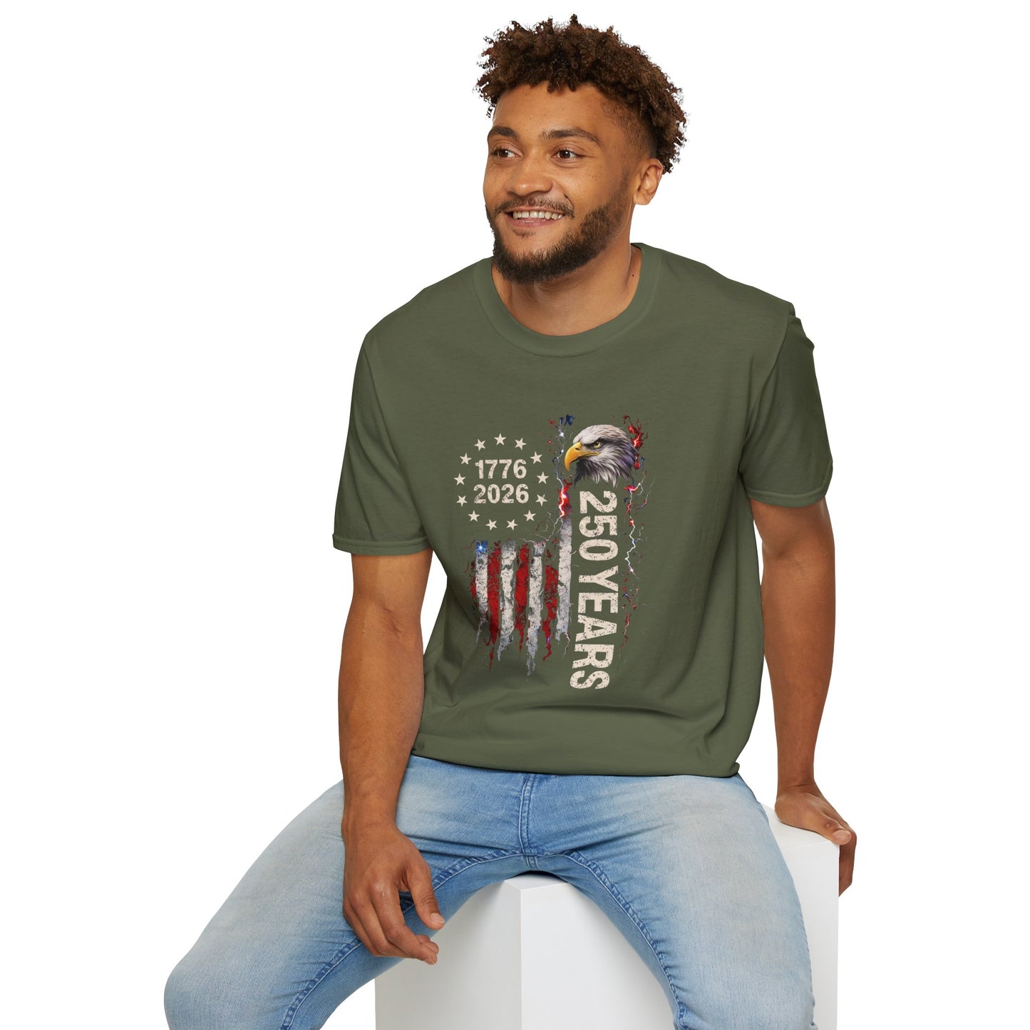 #250 1776-2026 250 Years USA Bicentennial Eagle T-Shirt