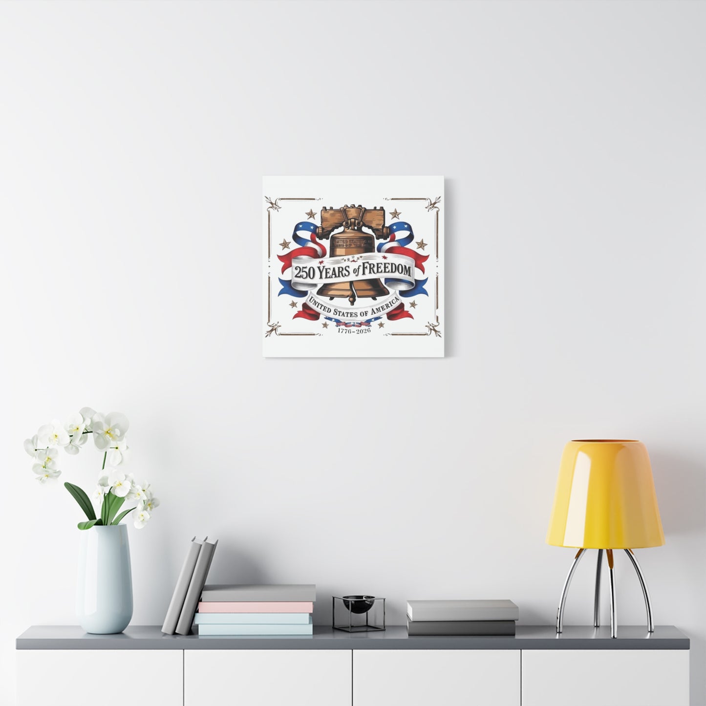#250 250 Years of Freedom Liberty Bell Matte Canvas Wall Art
