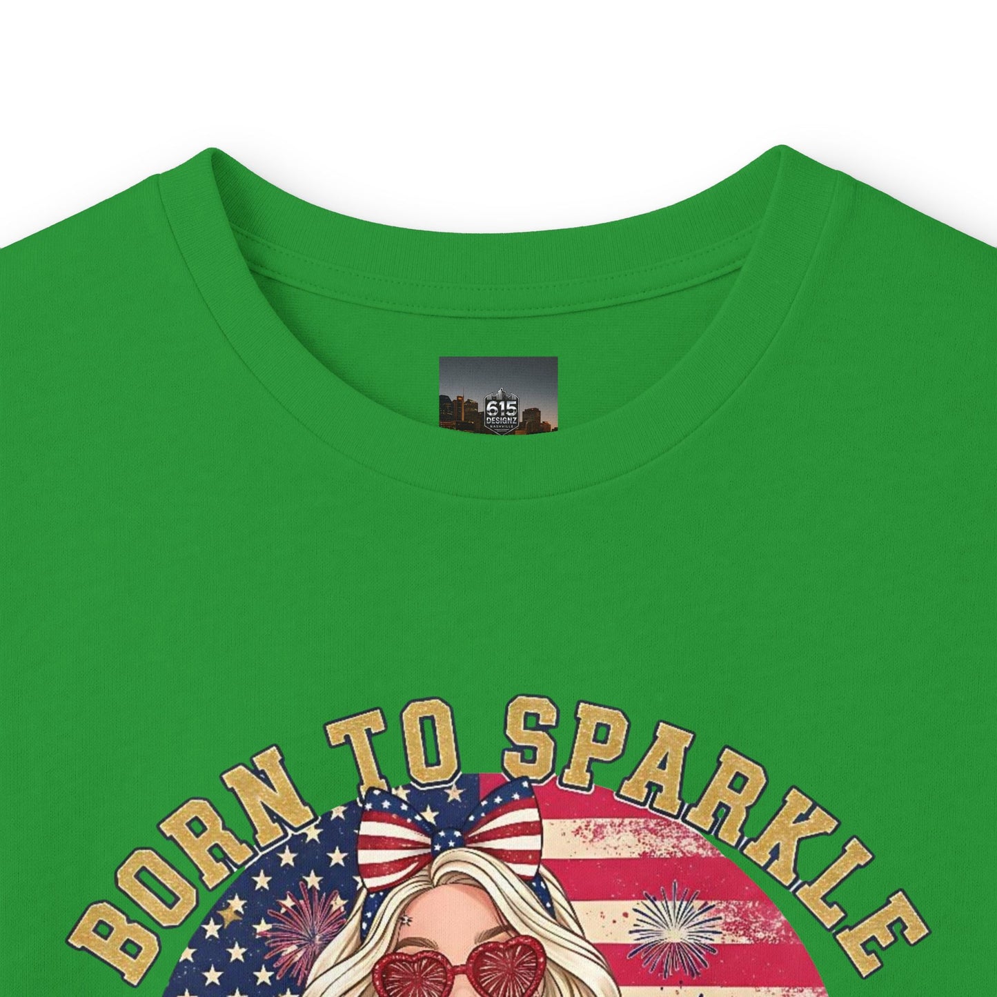 #250 "Born to Sparkle Since 1776" Patriotic Long Sleeve Tee