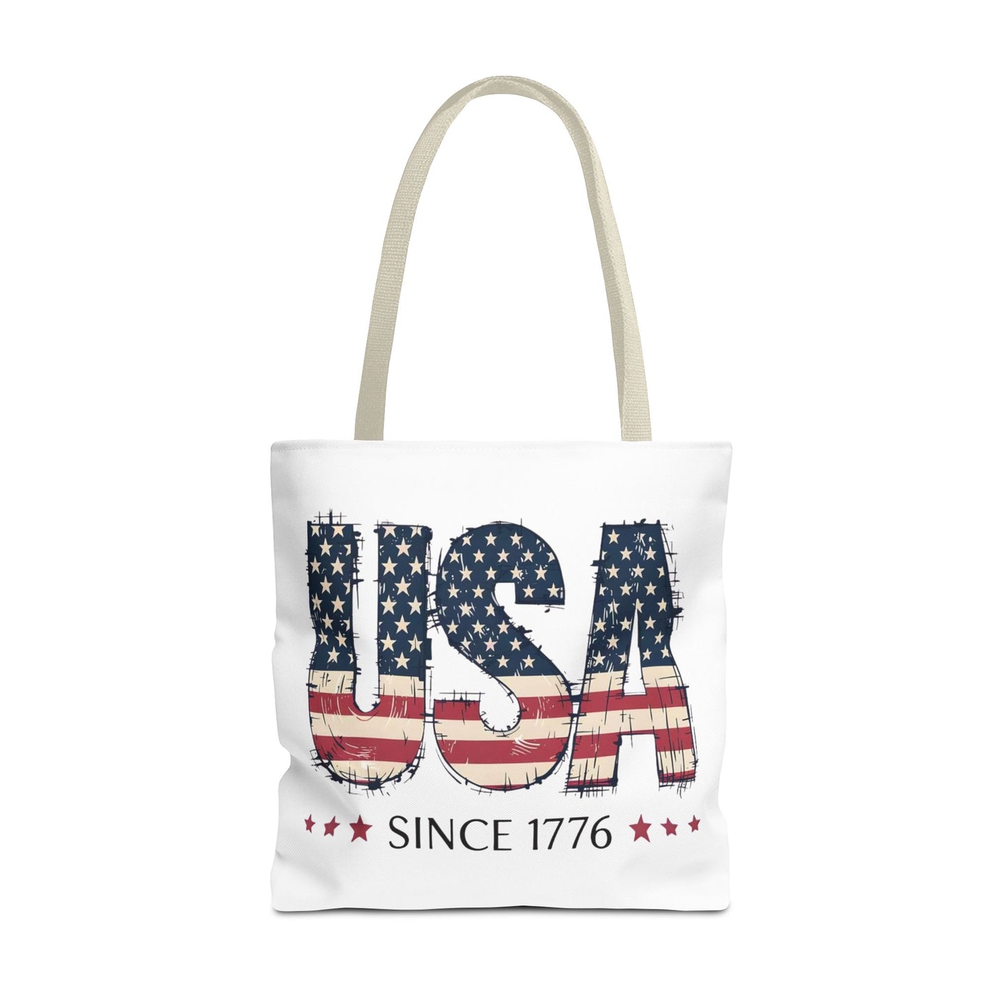 #250 USA Flag "USA Since 1776" Patriotic Tote Bag