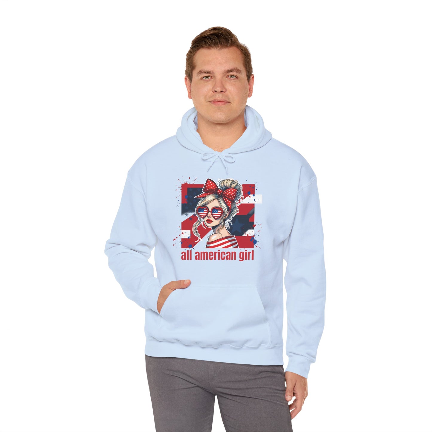 #250 All American Girl Patriotic Hoodie