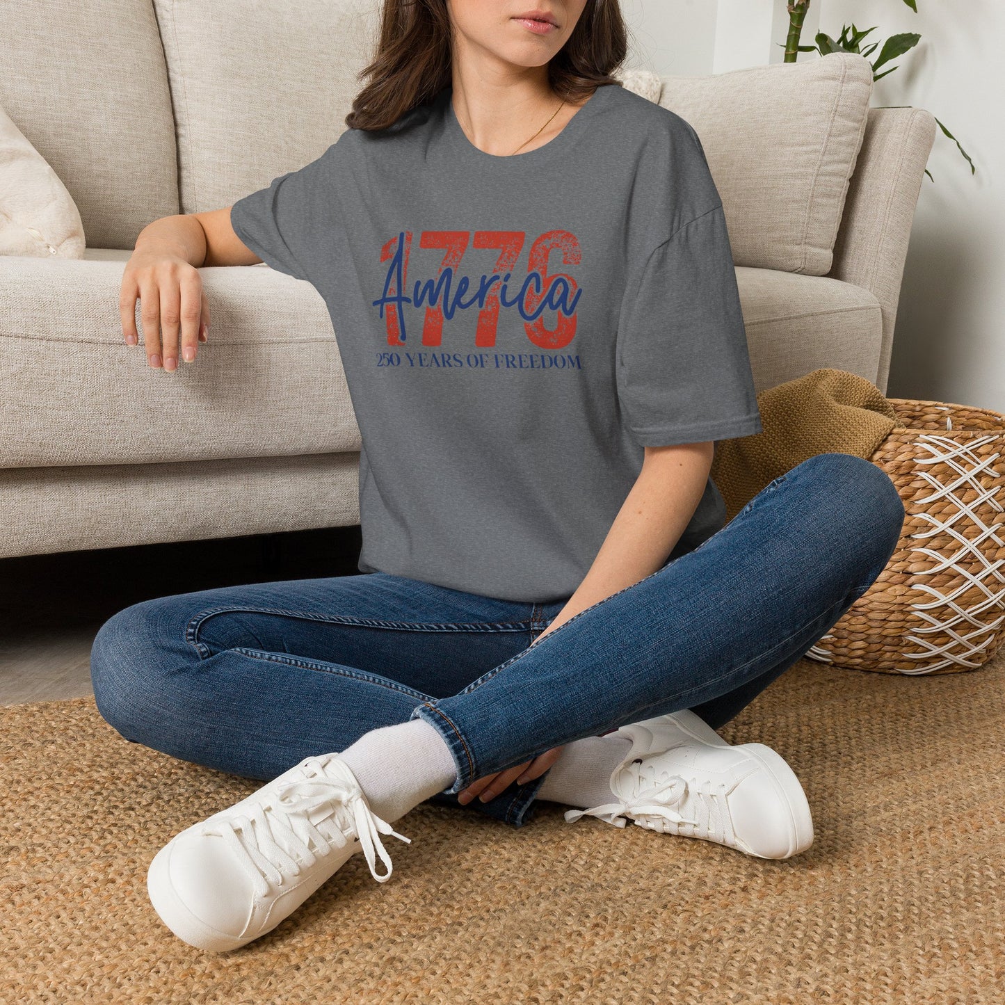 #250 1776 America: 250 Years of Freedom' Patriotic Independence Day Soft-Style Tee