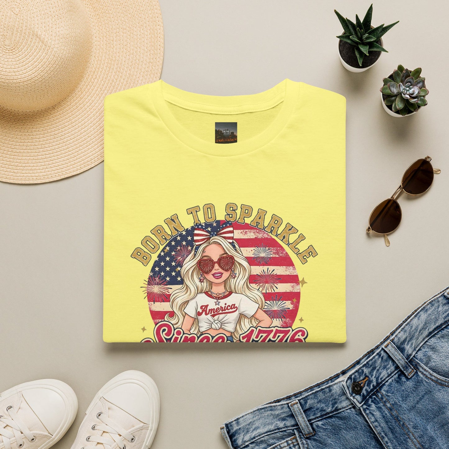 #250 "Born to Sparkle Since 1776" Patriotic T-Shirt