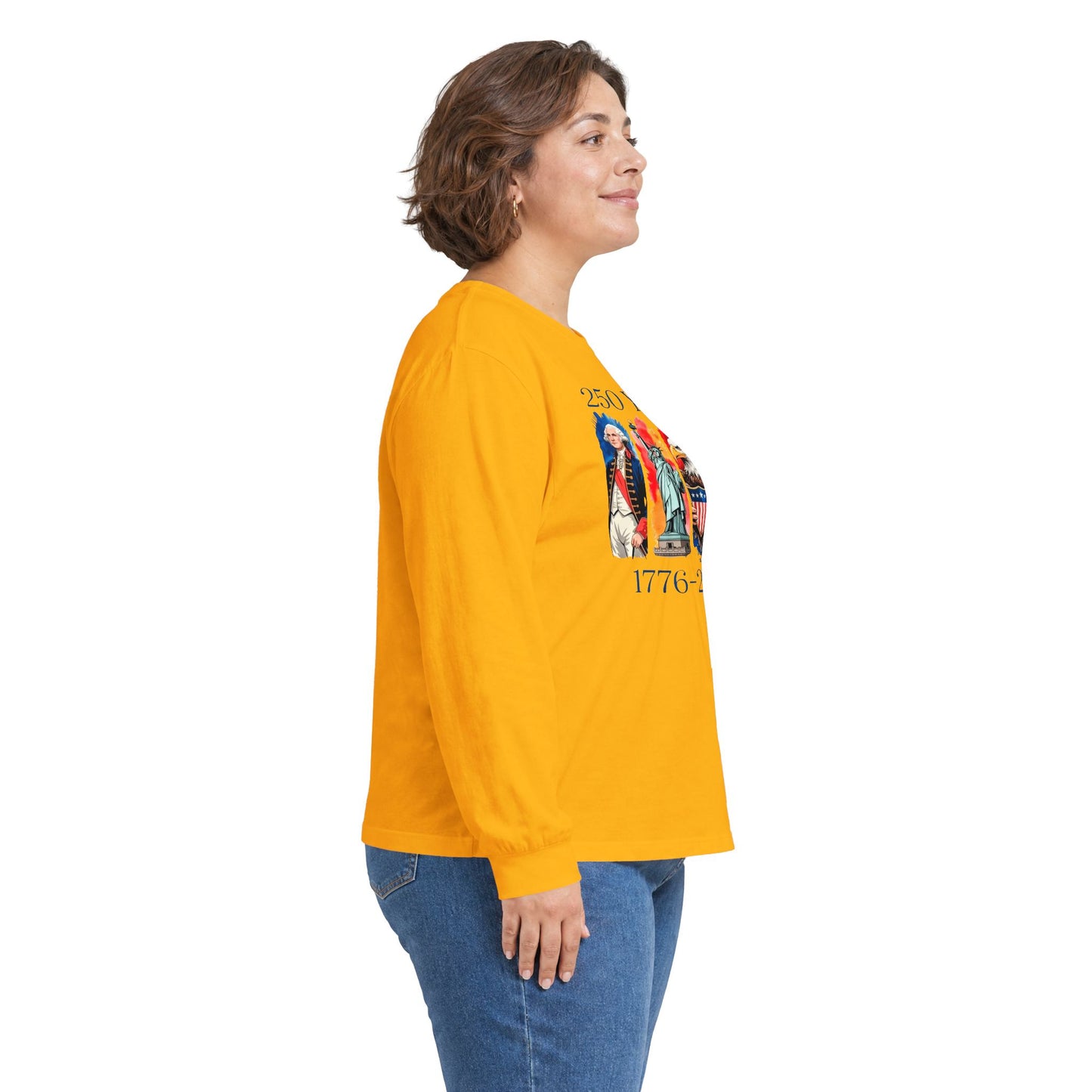 #250 250 Years American History Celebration 1776–2026 Patriotic Long Sleeve Tee
