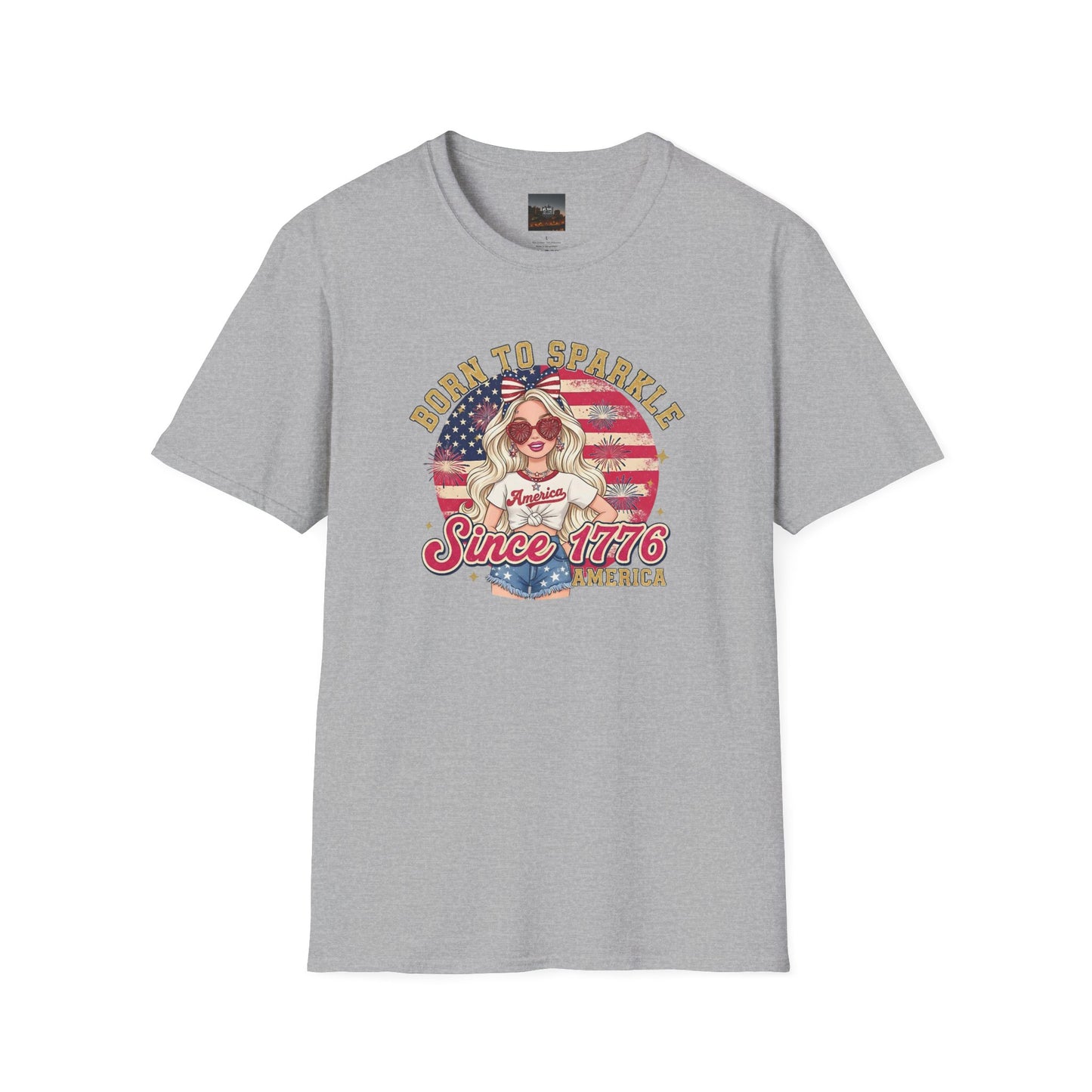 #250 "Born to Sparkle Since 1776" Patriotic T-Shirt