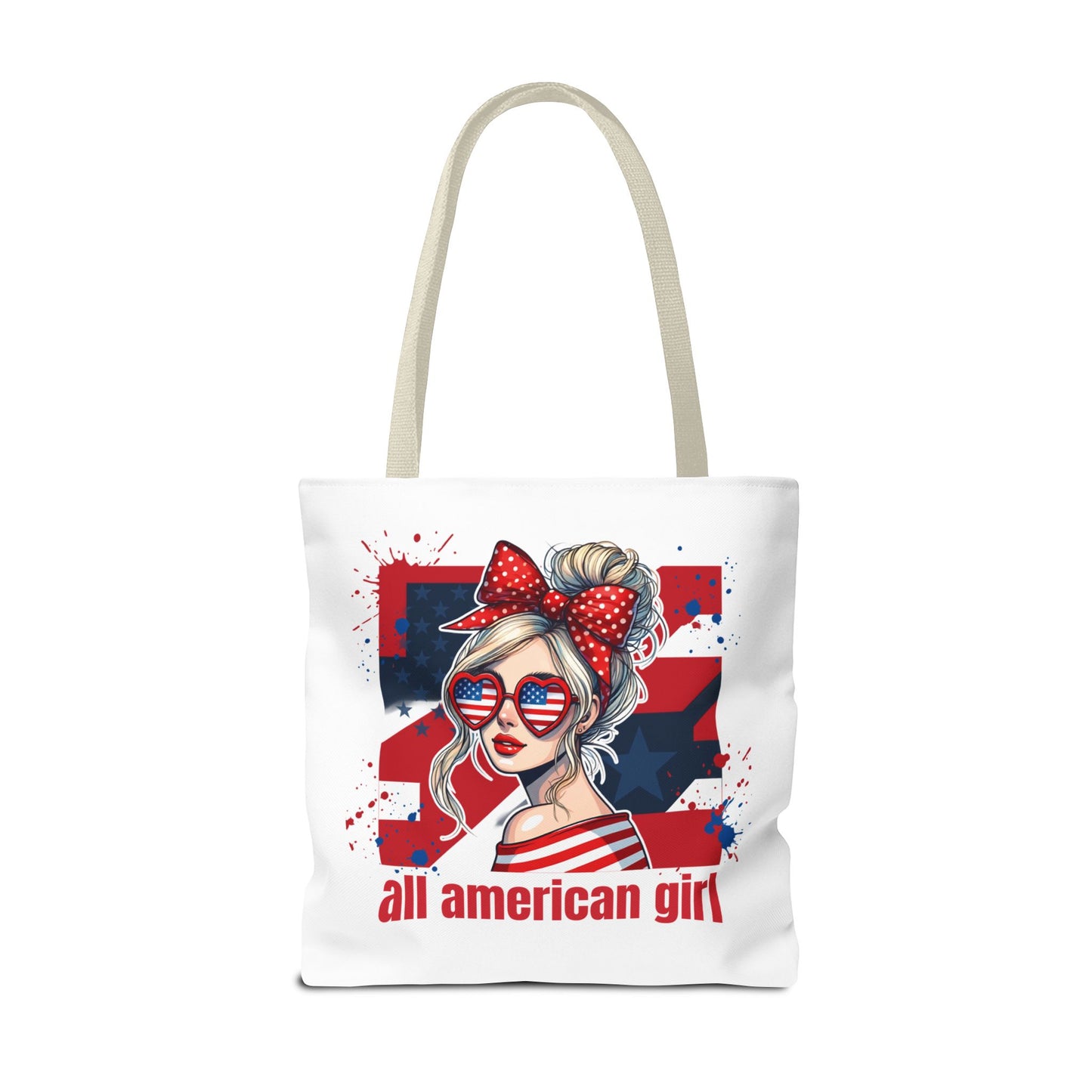 #250 All American Girl Patriotic Tote Bag