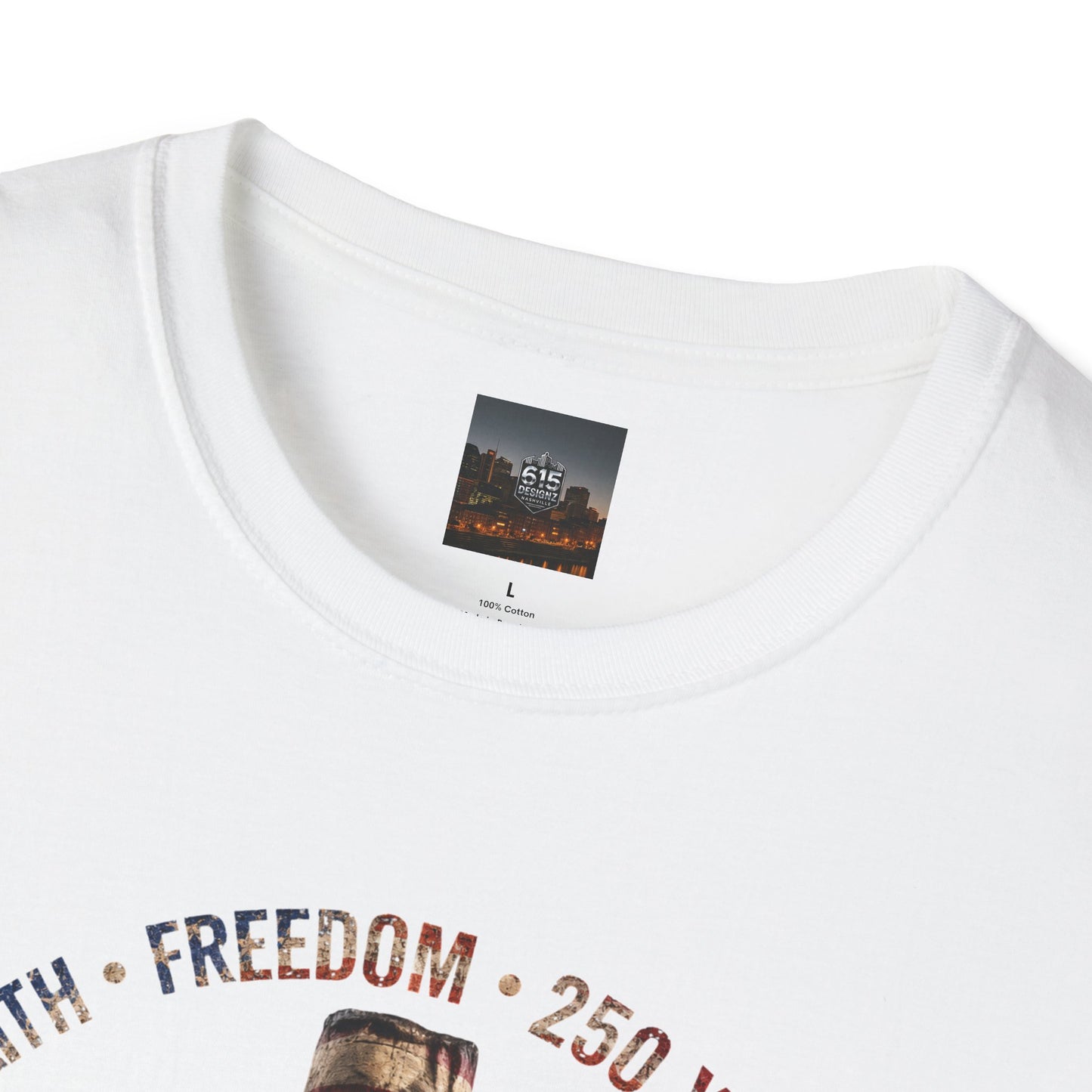 #250 Faith • Freedom 250 Years American Flag Cross & Eagle 1776-2026 T-Shirt