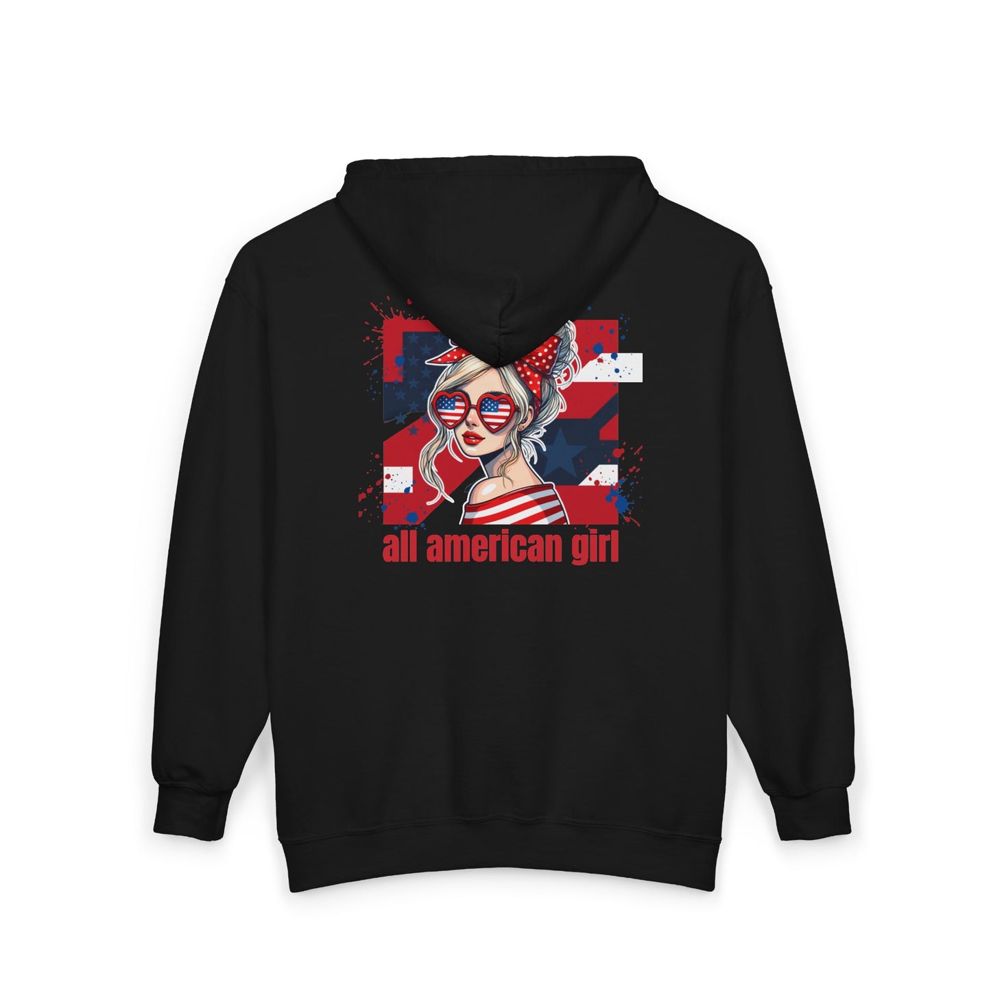 #250 All American Girl Patriotic Zip Hoodie
