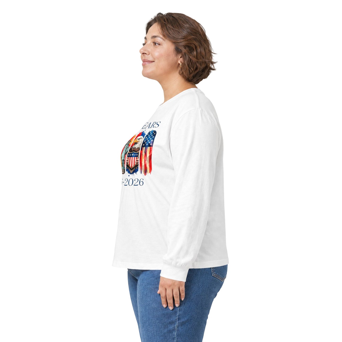 #250 250 Years American History Celebration 1776–2026 Patriotic Long Sleeve Tee