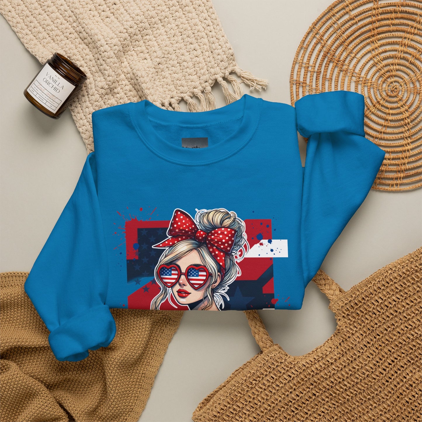 #250 All American Girl Patriotic Sweatshirt