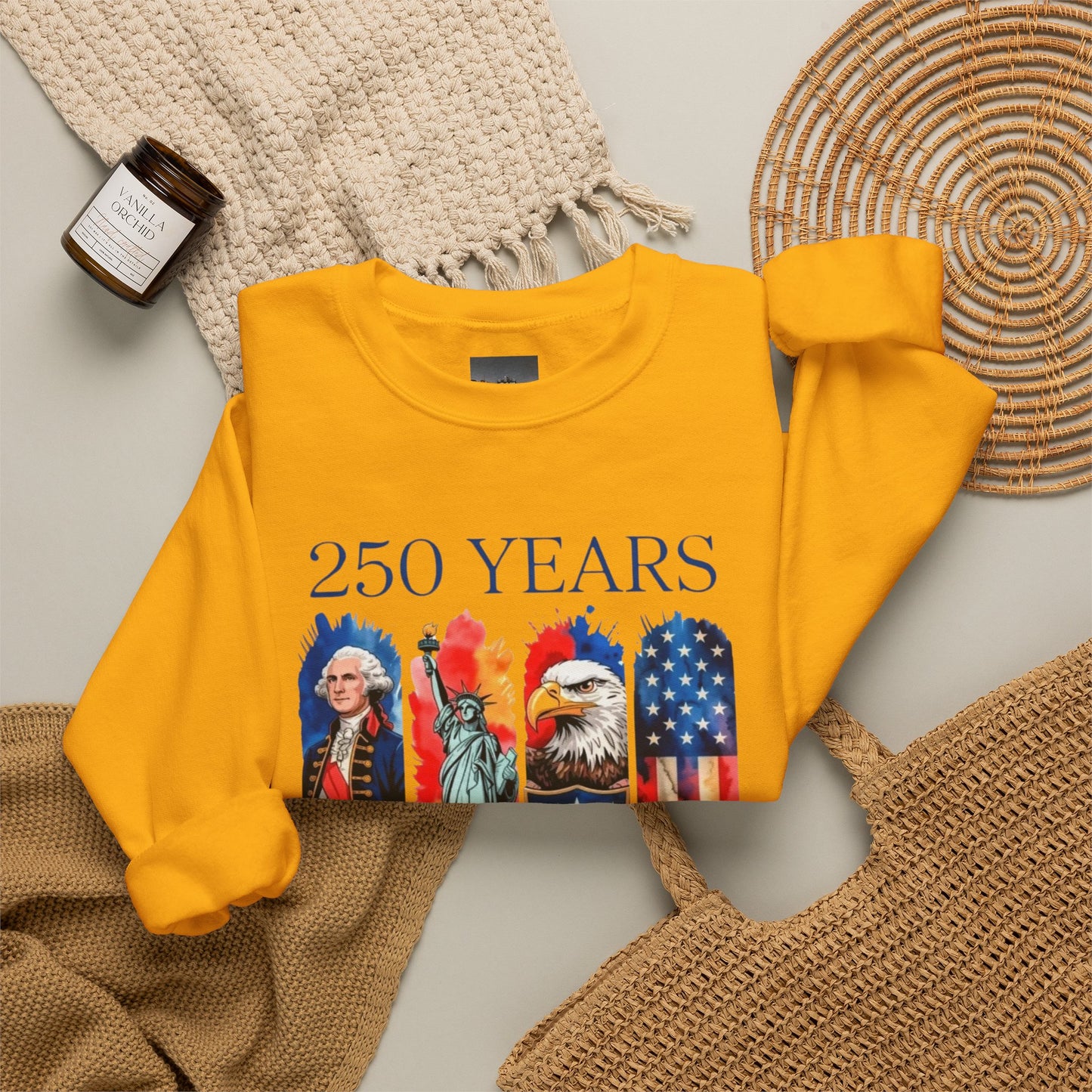 #250 250 Years American History Celebration 1776–2026 Patriotic Crewneck Sweatshirt
