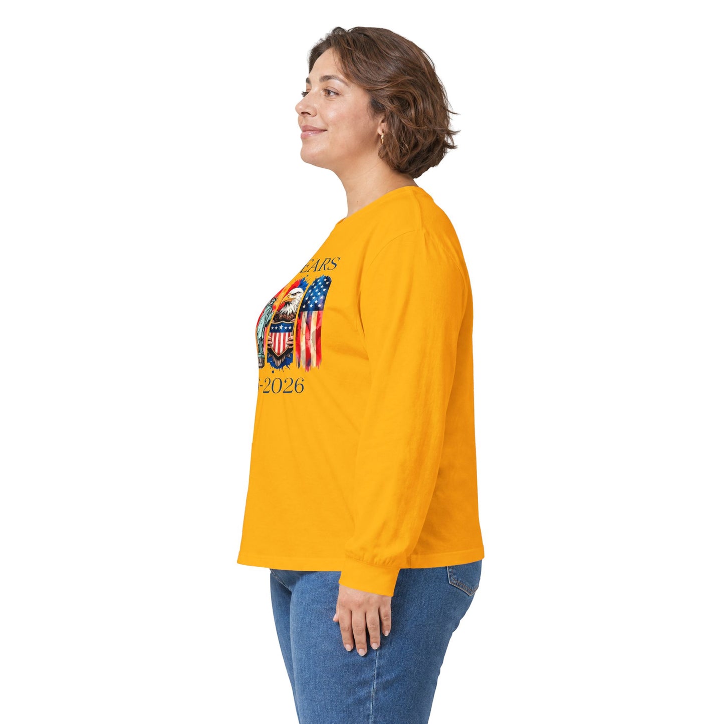 #250 250 Years American History Celebration 1776–2026 Patriotic Long Sleeve Tee