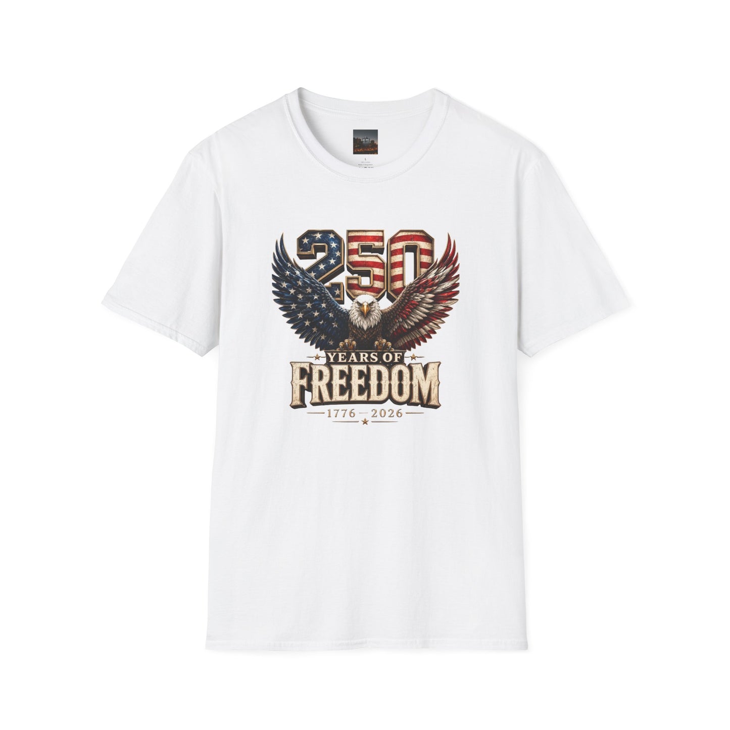 #250 250 Years of Freedom Eagle Patriotic American Flag Anniversary (1776–2026) T-Shirt