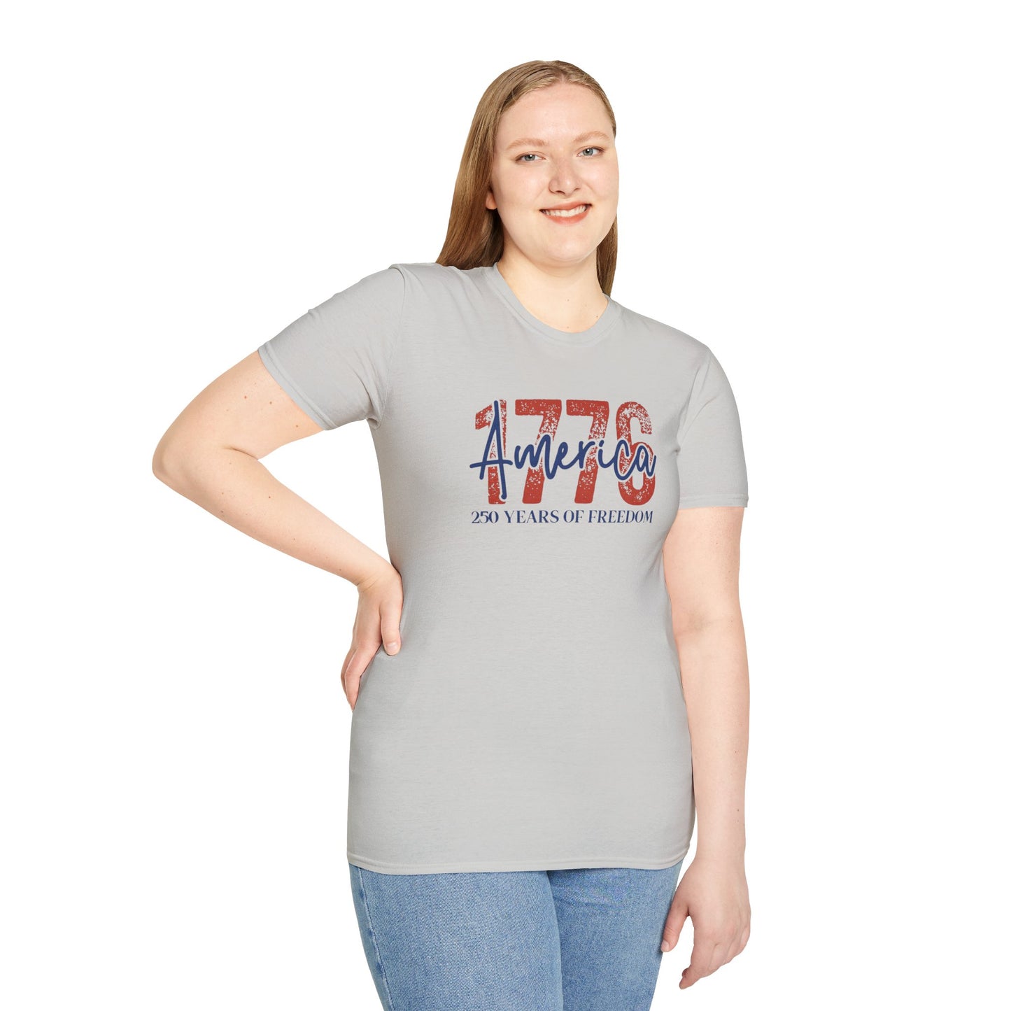 #250 1776 America: 250 Years of Freedom' Patriotic Independence Day Soft-Style Tee