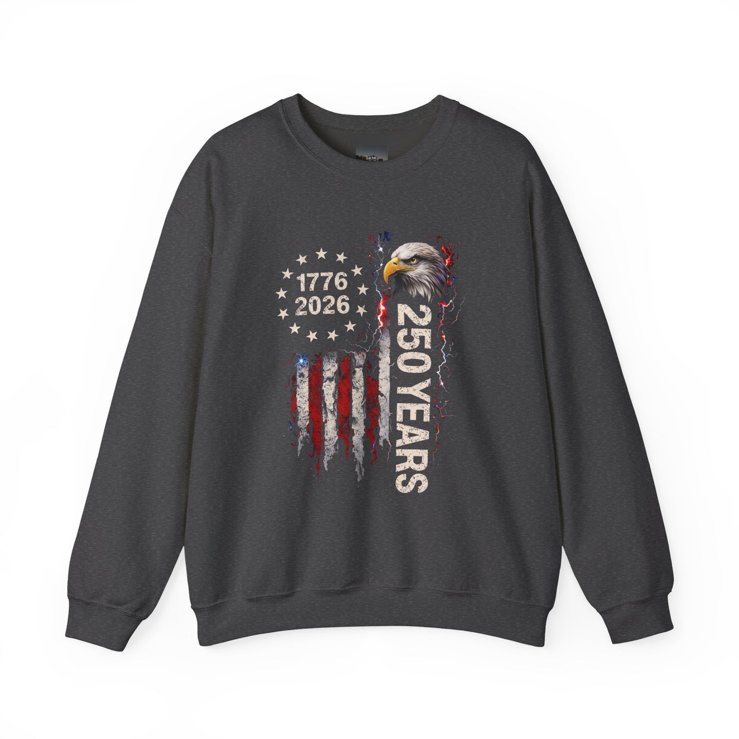 #250 1776-2026 250 Years USA Bicentennial Eagle Crewneck Sweatshirt