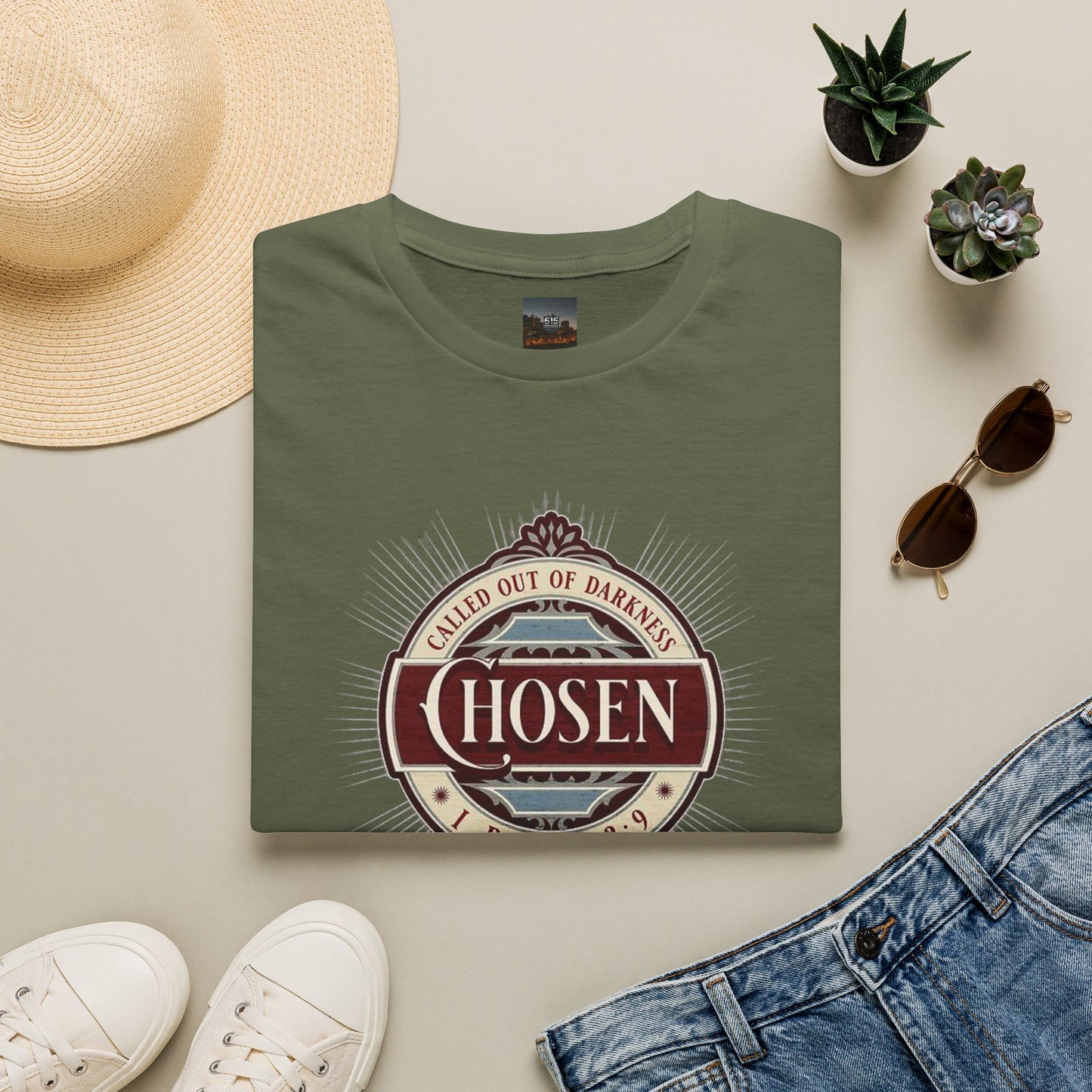 Chosen Graphic T-Shirt — "Called Out of Darkness" Faith Tee