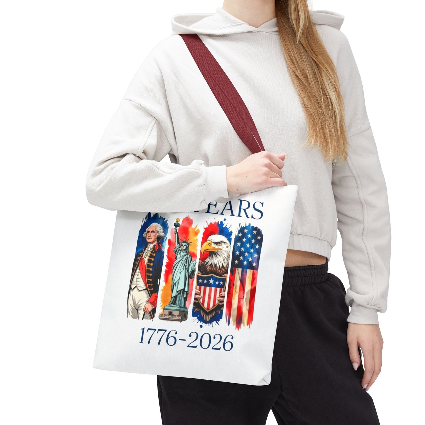 #250 250 Years American History Celebration 1776–2026 Patriotic Tote Bag