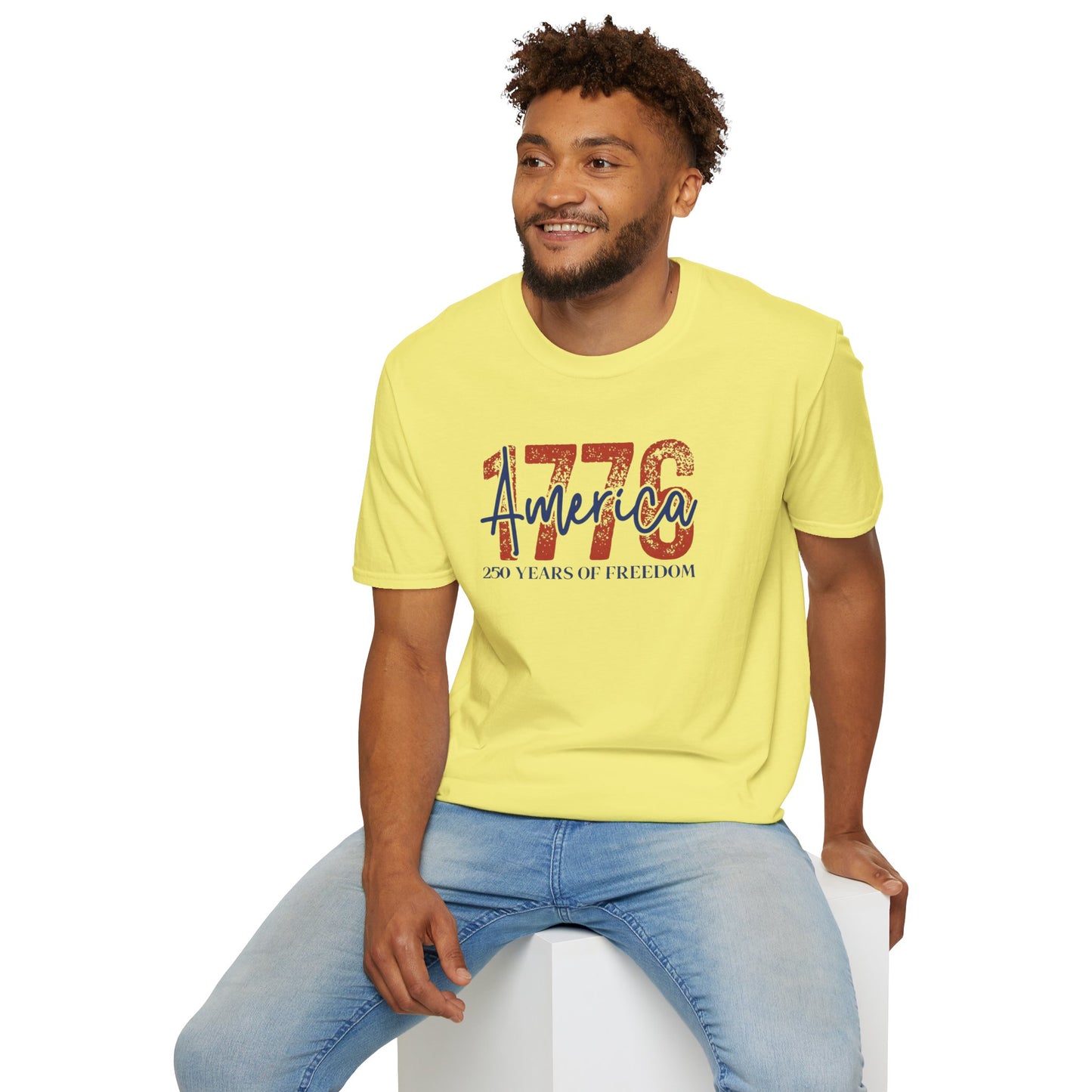 #250 1776 America: 250 Years of Freedom' Patriotic Independence Day Soft-Style Tee
