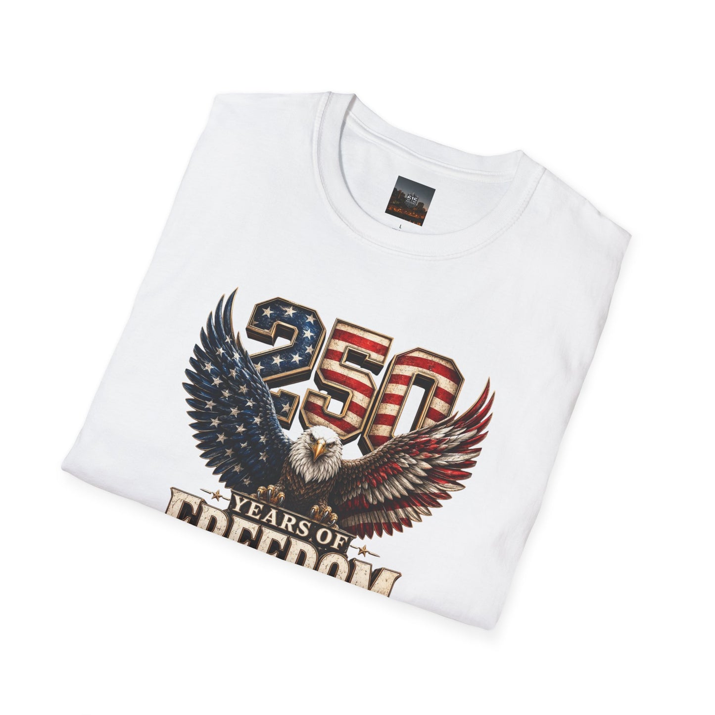 #250 250 Years of Freedom Eagle Patriotic American Flag Anniversary (1776–2026) T-Shirt